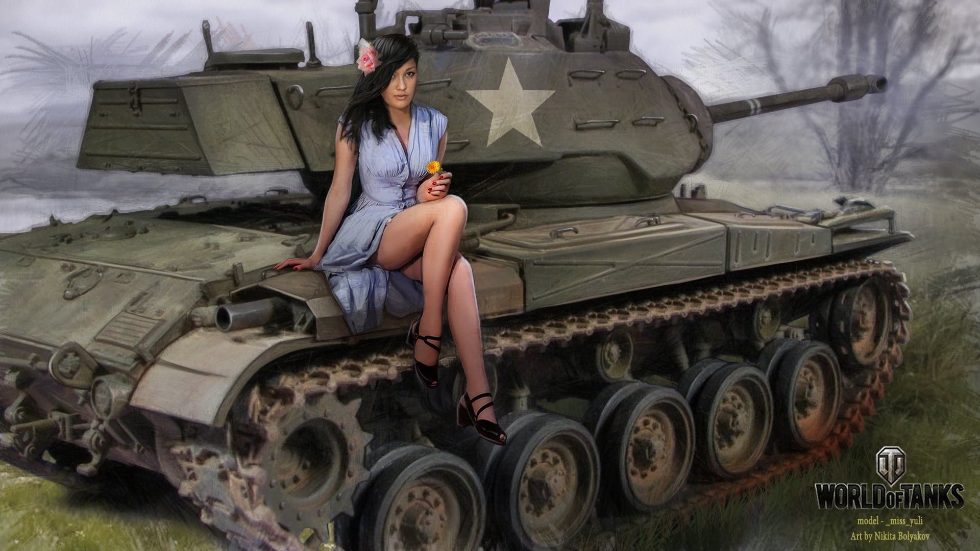 uS Military, World of Tanks, army, wheel, machine Gun, land vehicle, young women, abandoned, armed Forces, battle, hairstyle, weapon, power, day, tire, HD Wallpaper