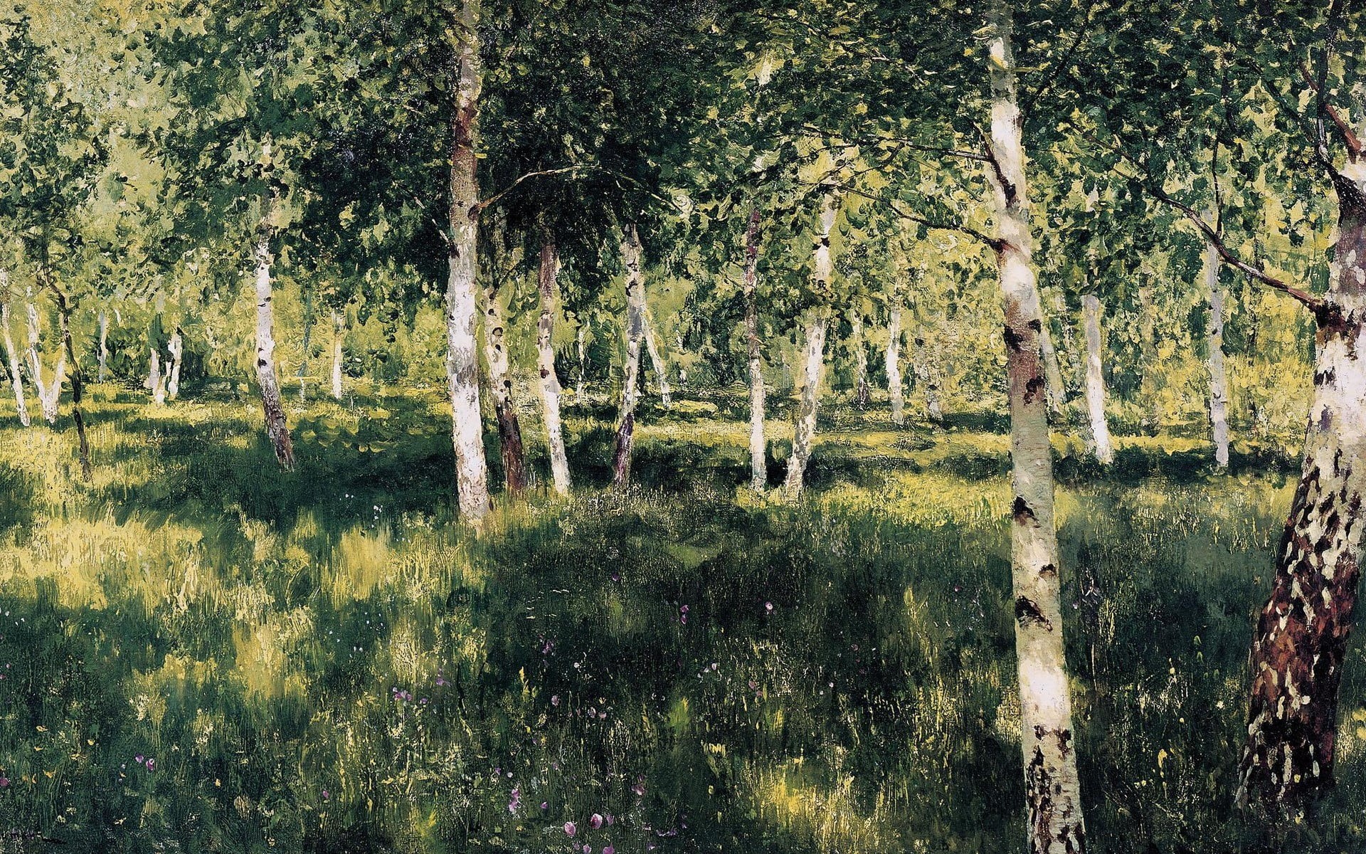 day, non-urban scene, outdoors, field, tree, landscape, forest, 1080P, land, woodland, growth, green color, tranquil scene, grass, brown, trees, trunk, HD Wallpaper