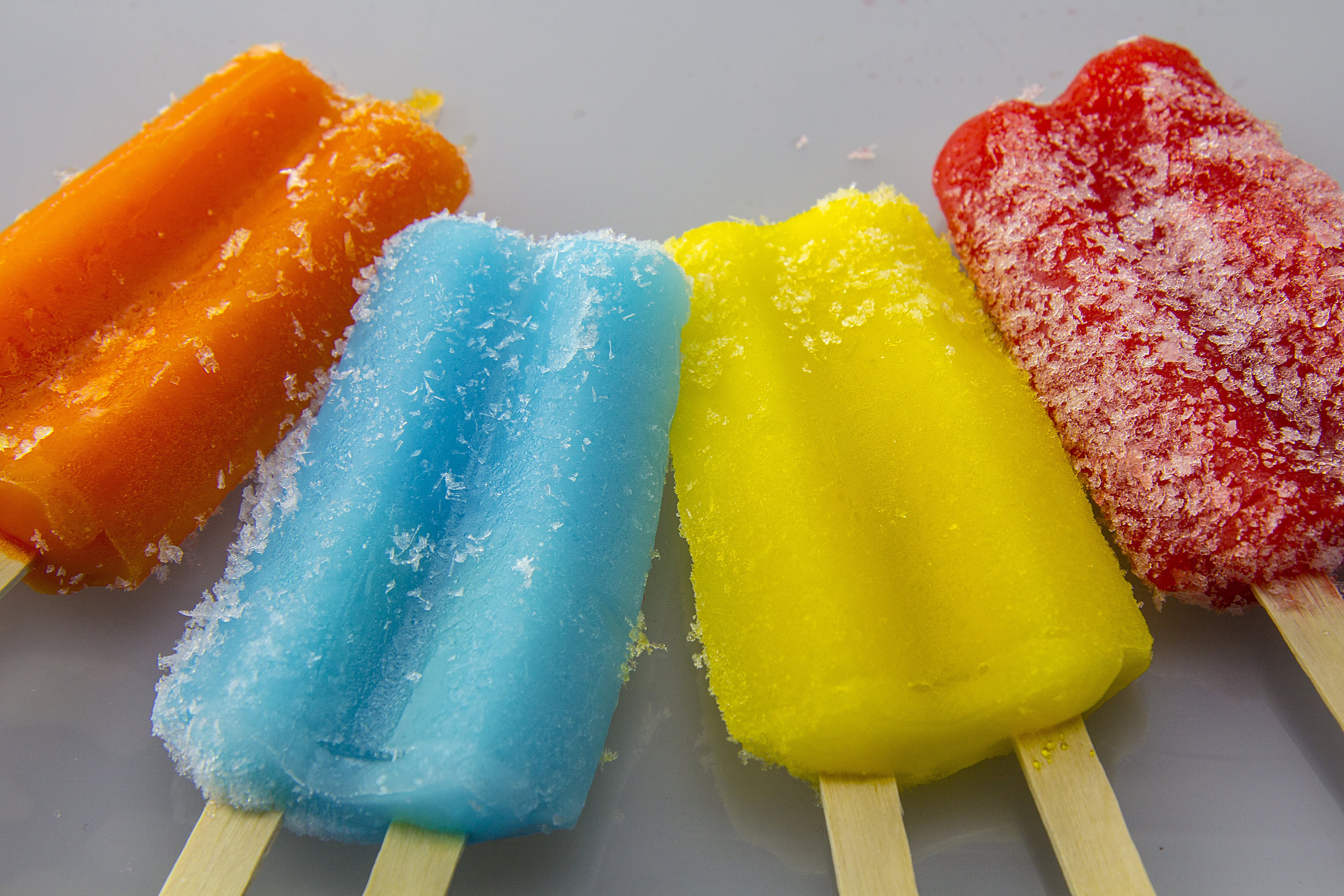 ice Cream, flavored Ice, 4K, lollipop, frozen, four, dessert, ice, popsicles, frosted, candy, multi Colored, sweet Food, food, gourmet, stick - Plant Part, HD Wallpaper