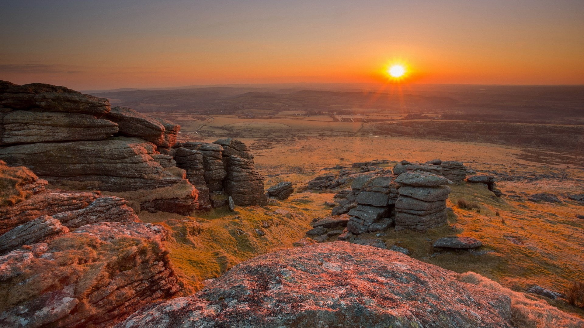 sunset, rock, travel, sun, no people, rock formation, outdoors, 1080P, non-urban scene, full h-d  of nature 1920x1080, rock - object, travel destinations, HD Wallpaper