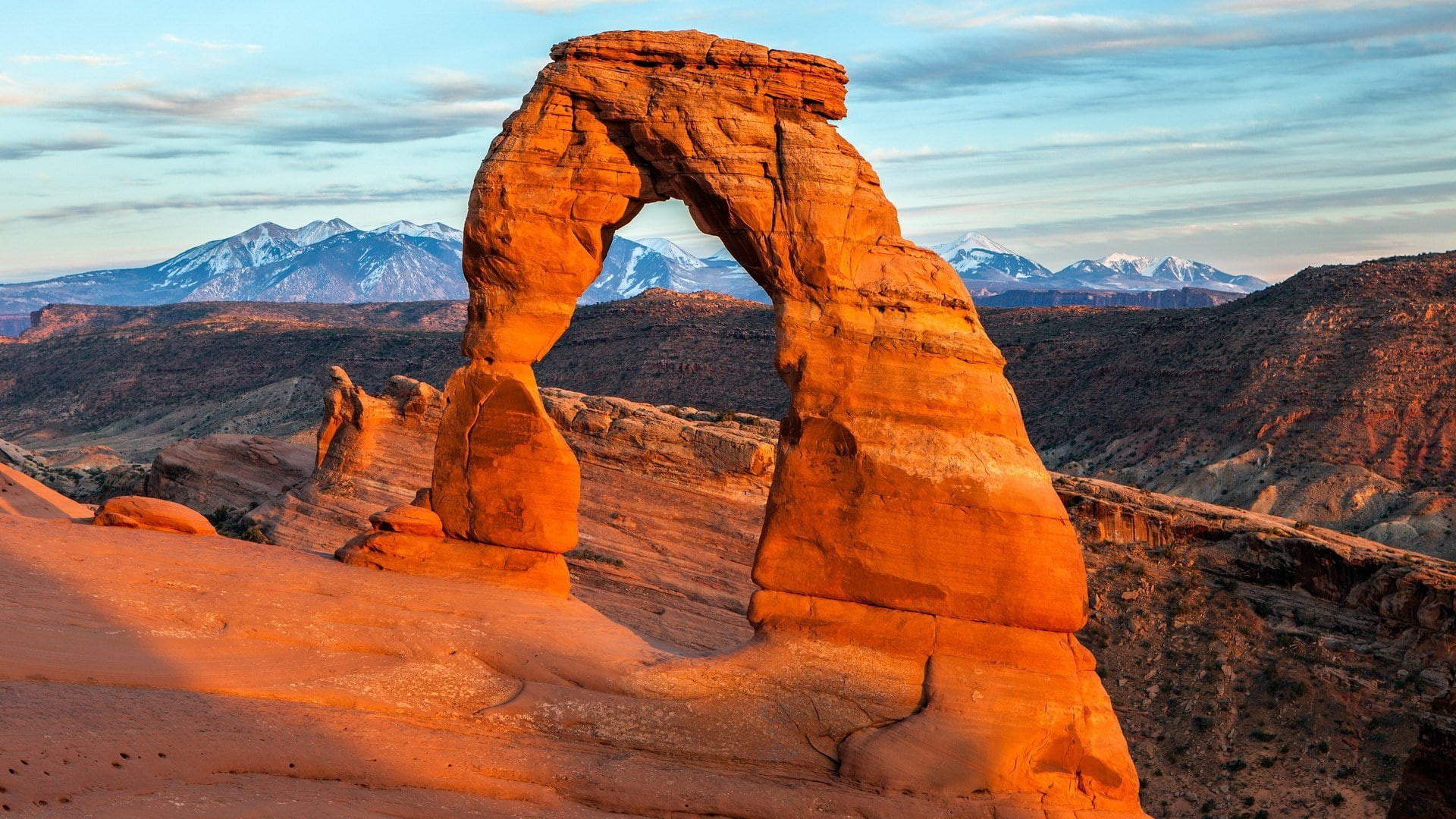 arid climate, natural arch, geology, sandstone, full h-d  of nature 1920x1080, formation, mountain, eroded, remote, rock - object, idyllic, beauty in nature, HD Wallpaper