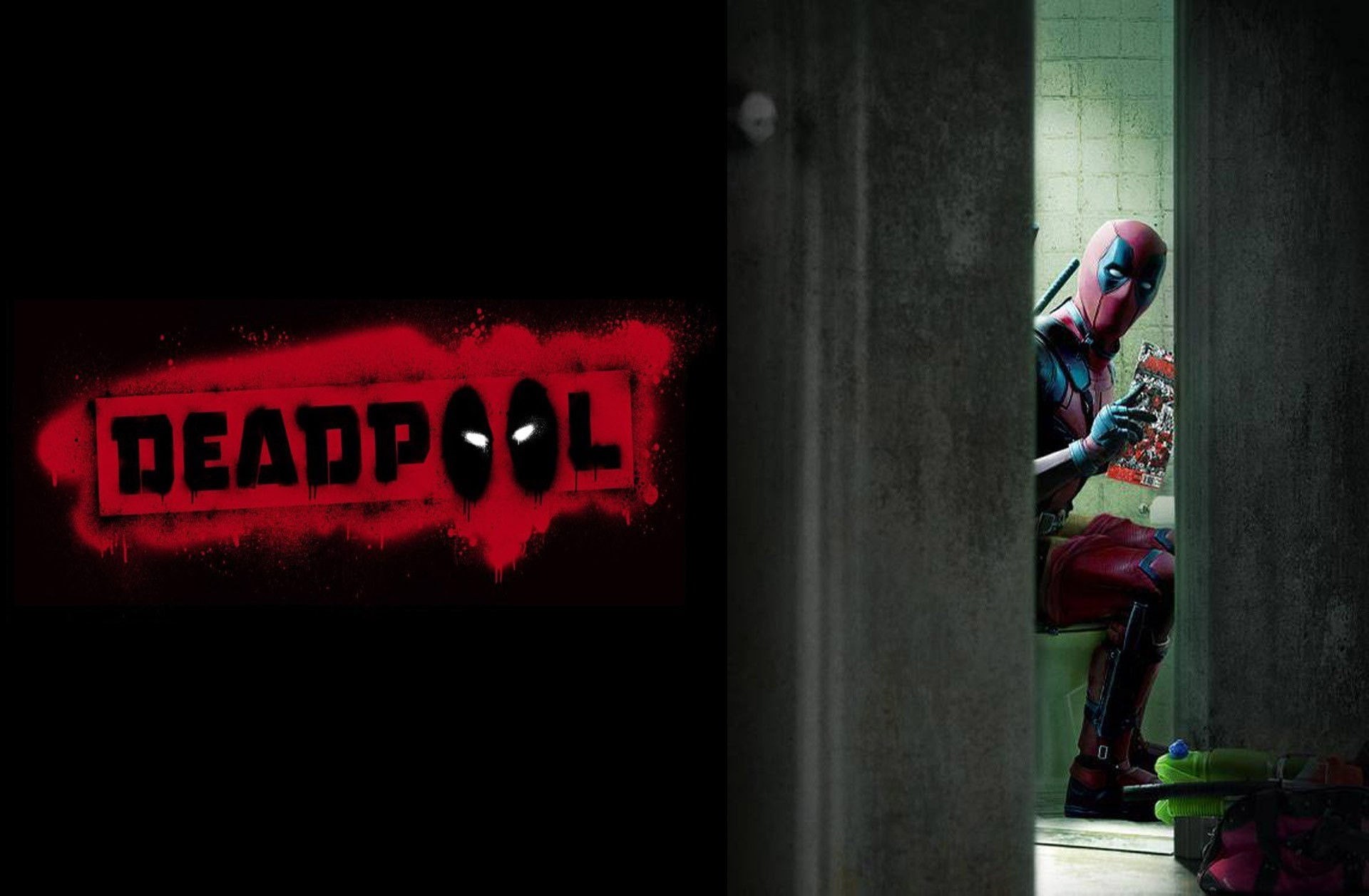 full length, side view, headwear, red, working, sign, helmet, western script, representation, 1080P, indoors, night, one person, occupation, deadpool screensavers and backgrounds, HD Wallpaper