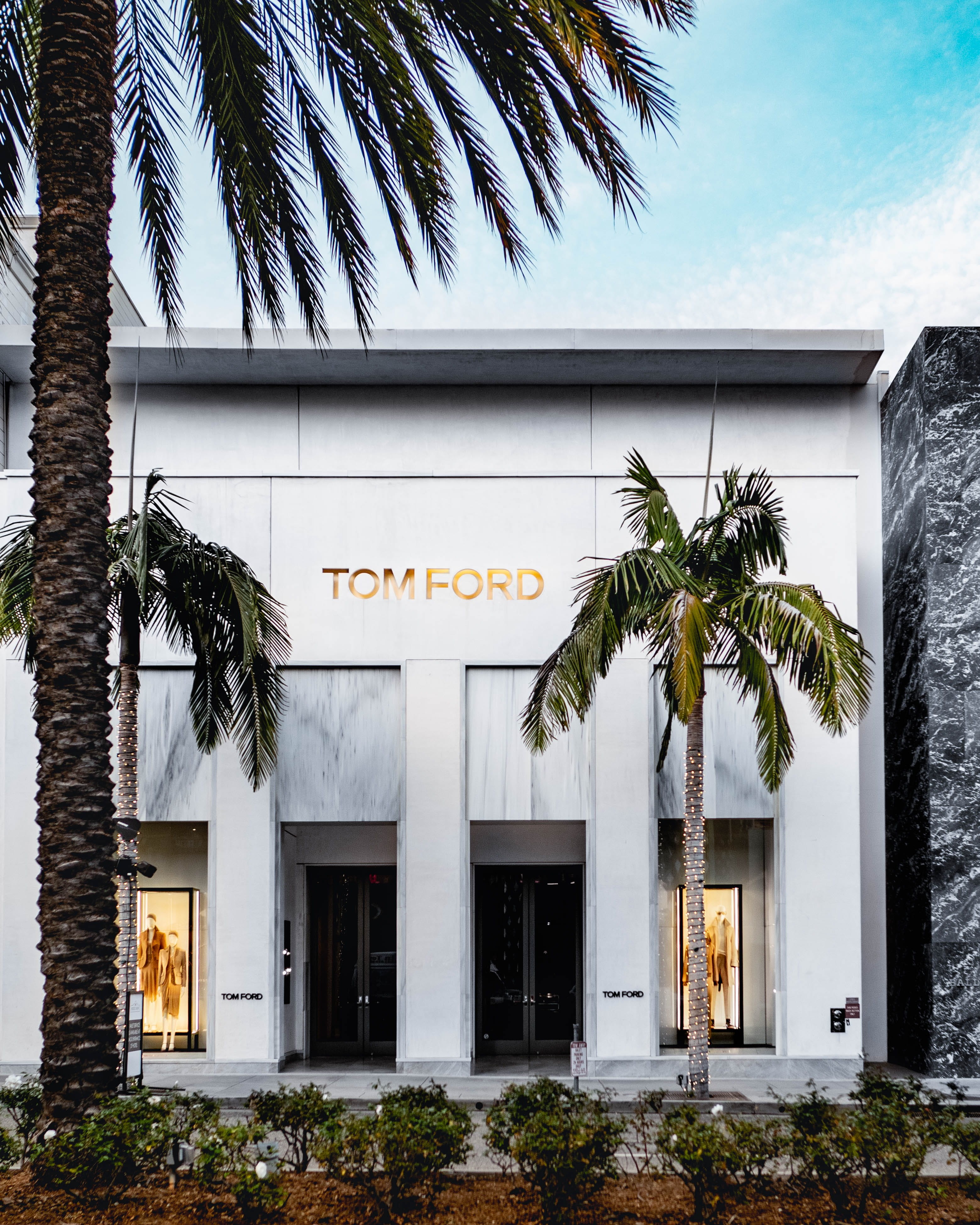 outdoors, tom ford, tree, united states, communication, text, building, no people, rodeo drive, built structure, tom, day, sky, palm tree, housing, architecture, Phone HD Wallpaper
