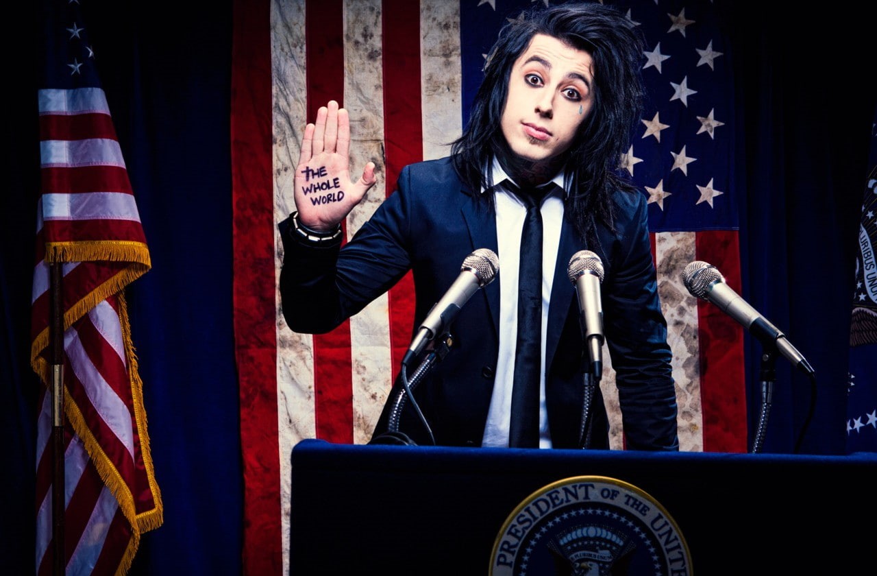 waist up, microphone, communication, politician, 720P, young women, talking, young adult, real people, flag, Falling In Reverse, women, indoors, standing, HD Wallpaper