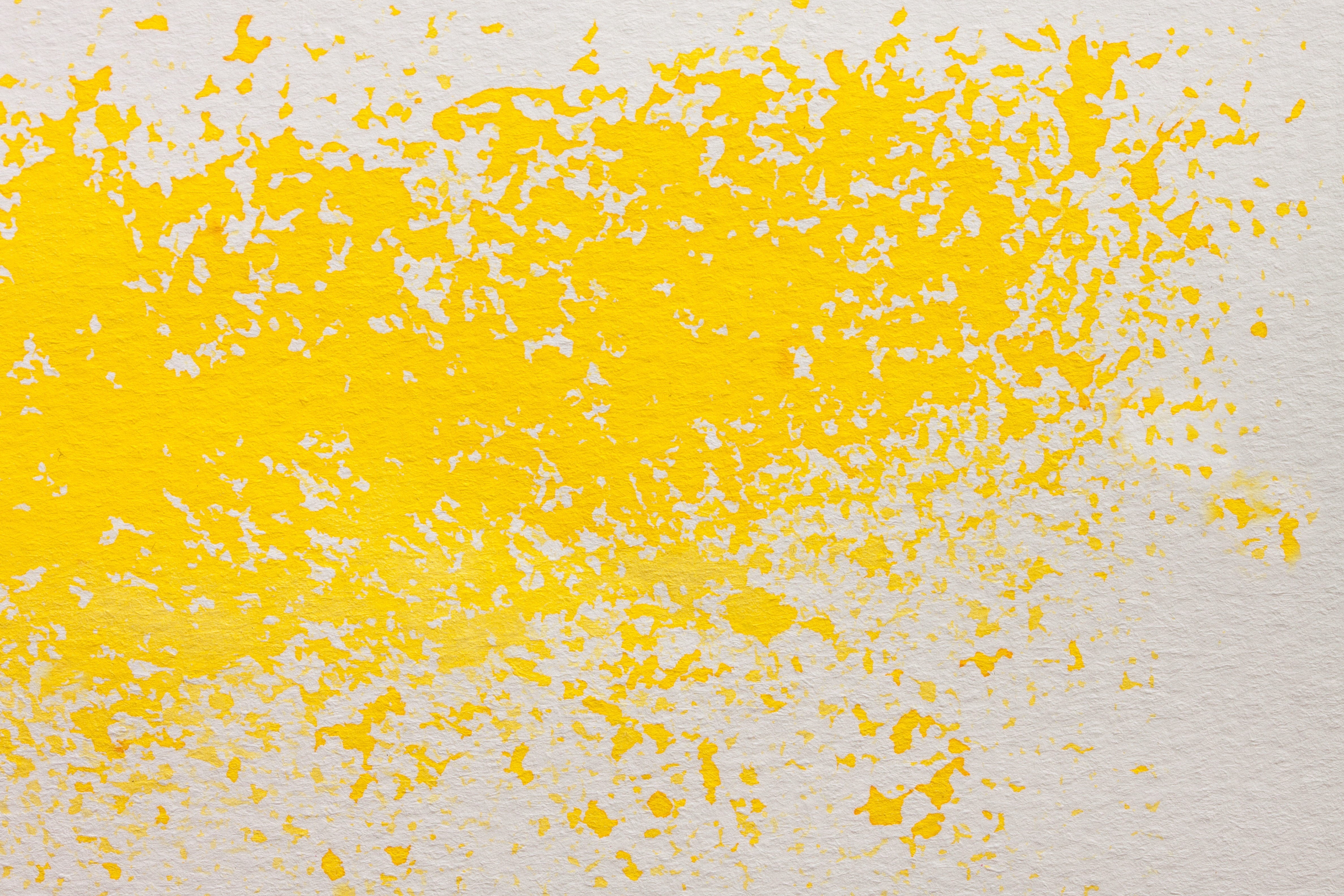 4K, painting, white, full frame, yellow, fund, dirty, watercolour, dirt, painting technique, backgrounds, architecture, white color, paper, grid, multi colored, HD Wallpaper