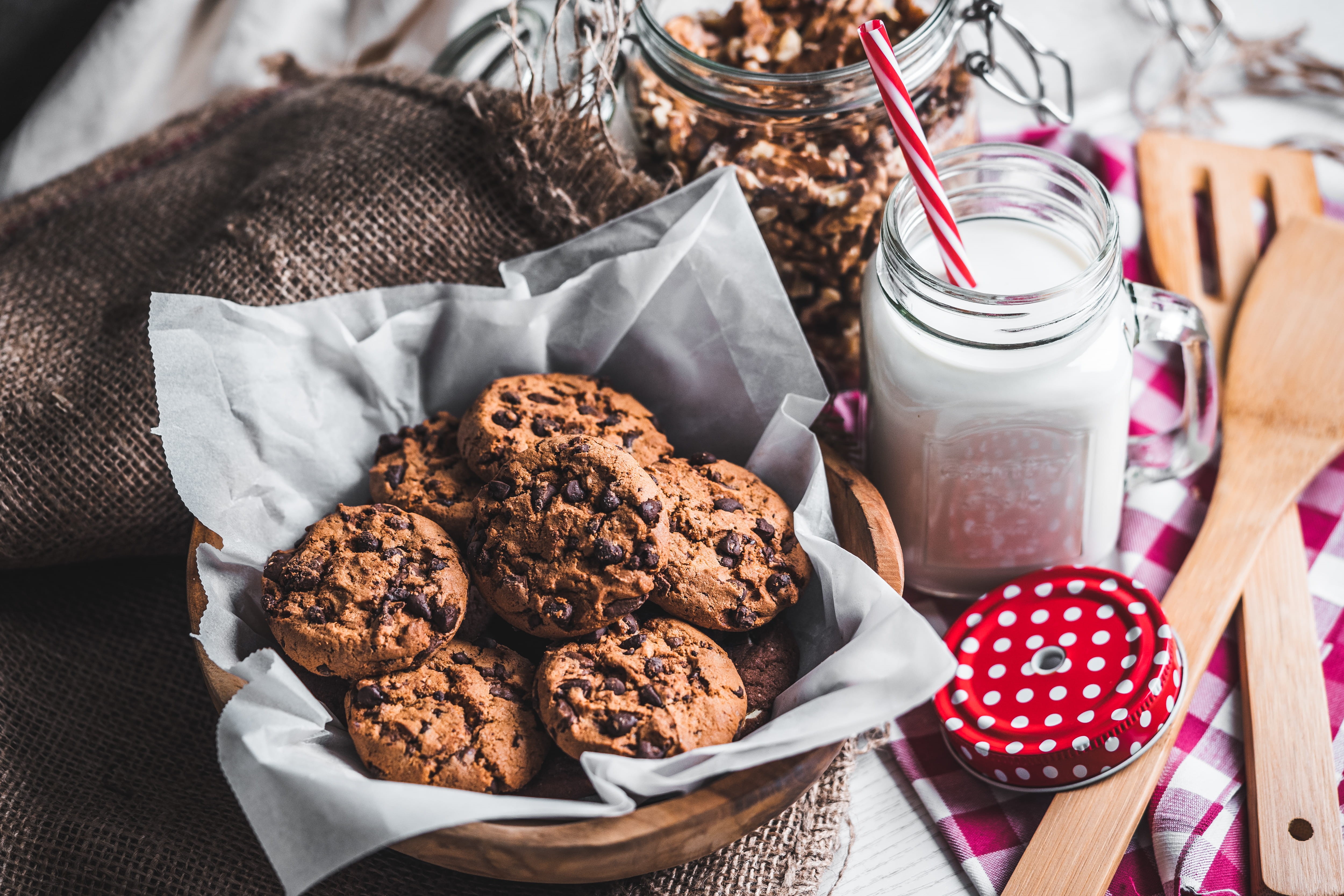 day, baked, breakfast, ready-to-eat, vintage, focus on foreground, cookies, retro, paper, snack, baking, drinking, foodie, top, 4K, freshness, indoors, HD Wallpaper