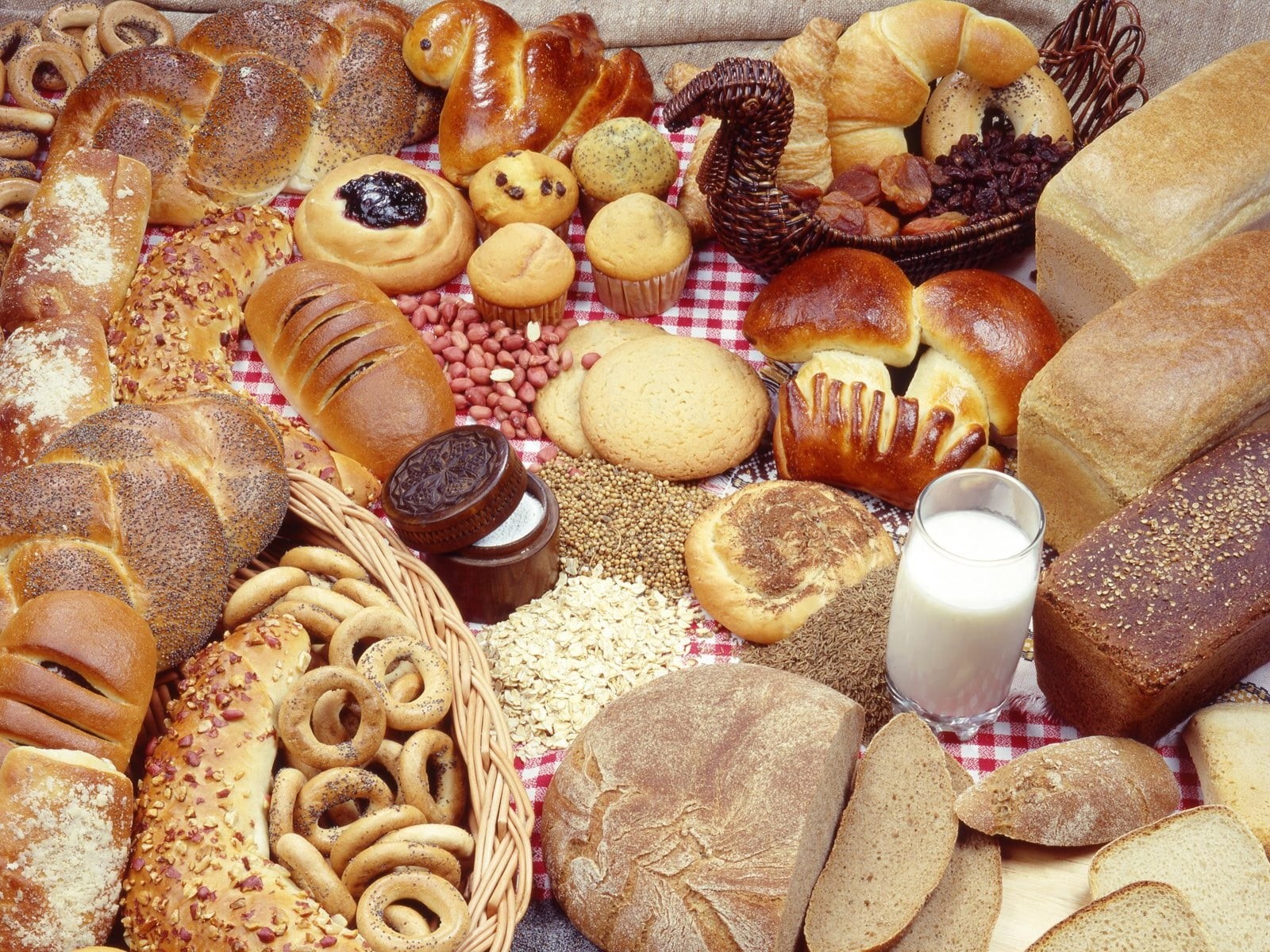bakery, cultures, meal, wellbeing, high angle view, large group of objects, healthy Eating, snack, still life, merchandise, abundance, bun, food And Drink, HD Wallpaper