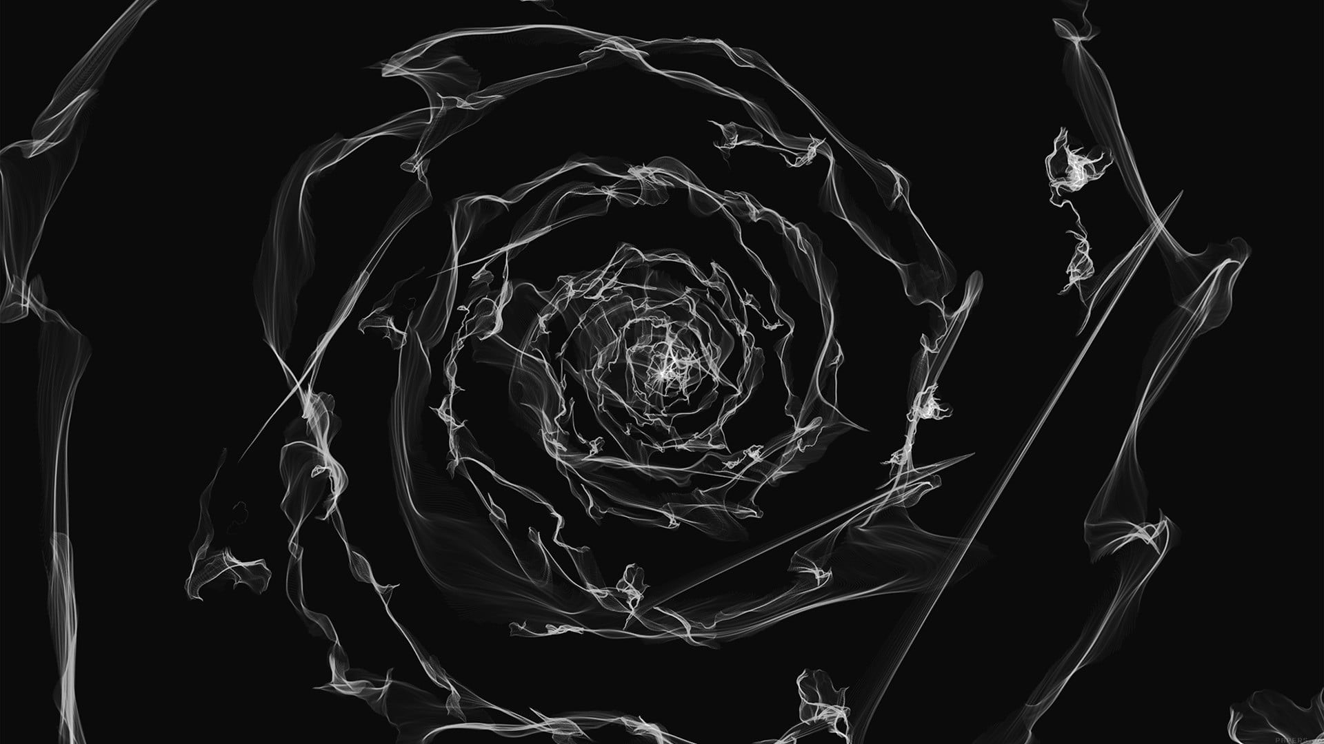 indoors, glowing, pattern, design, black, 1080P, abstract, painting, long exposure, night, light painting, white, digital art, no people, light trail, HD Wallpaper