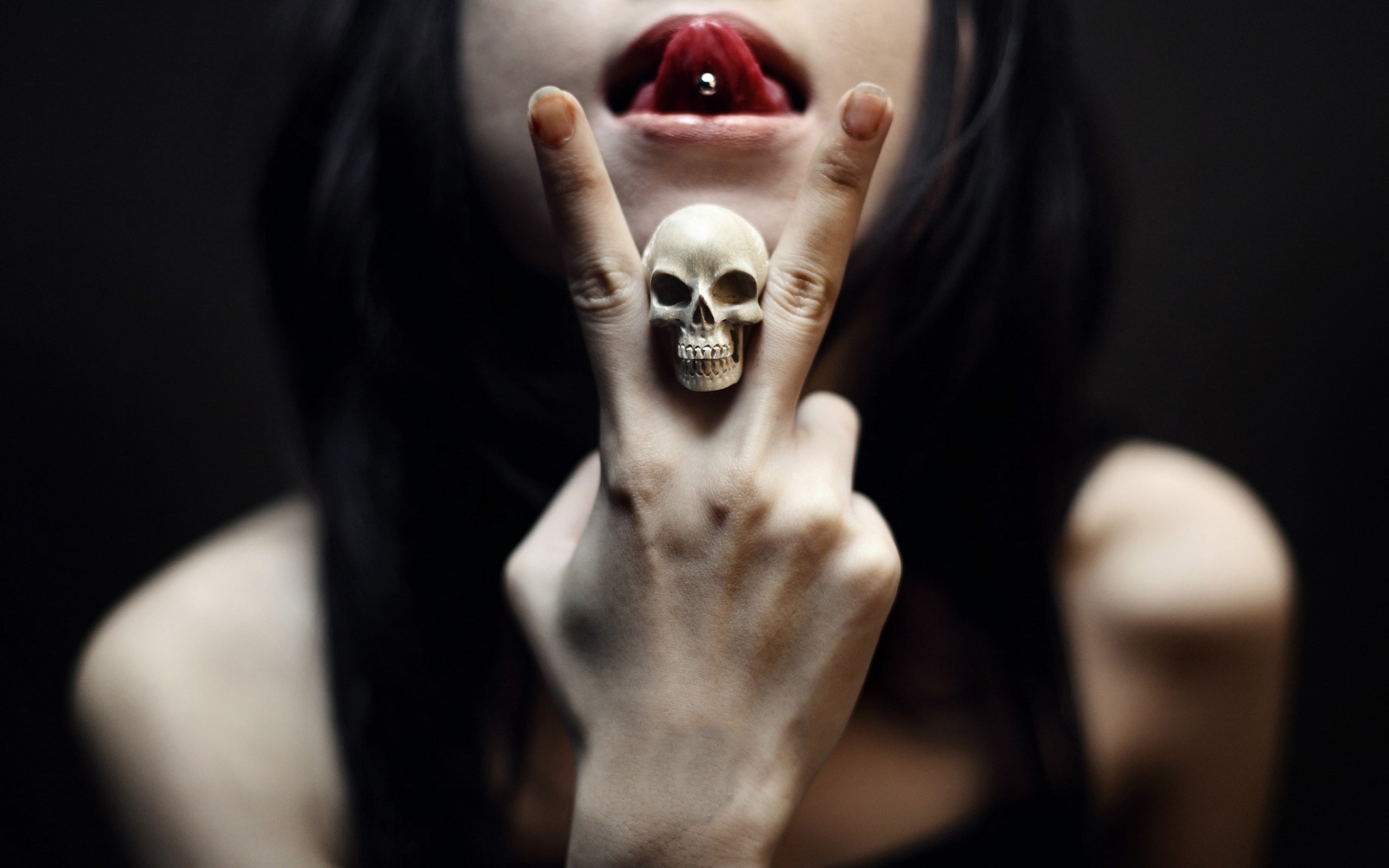 aggression, emotion, body part, nail, human hand, finger, indoors, jewelry, portrait, human body part, spooky, 2K, showing, one person, black background, HD Wallpaper