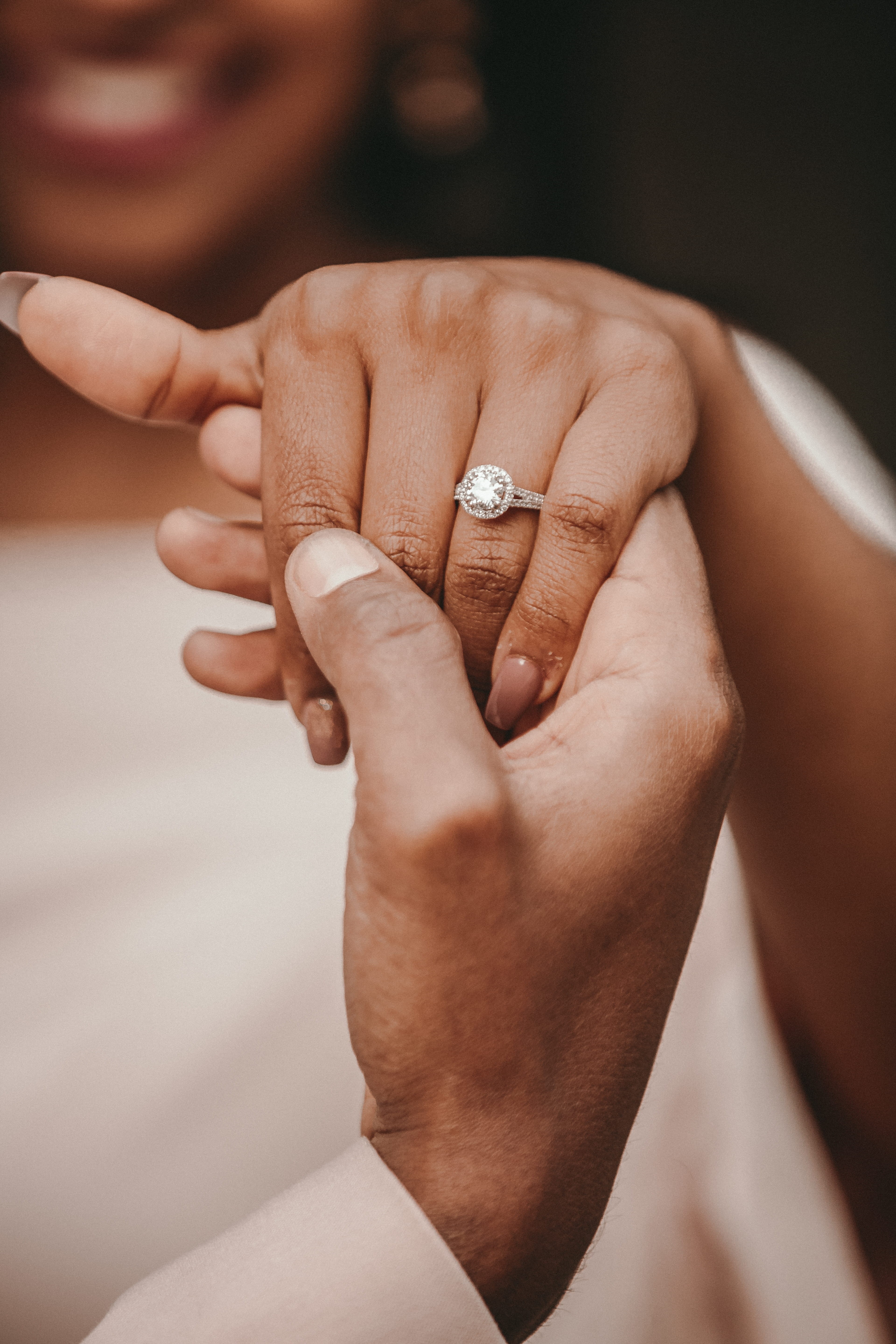 prewedding, women, people, close-up, celebration, two people, weddingsoon], holding, enlopment, hand, bokeh, wedding, jewelry, indoors, adult, couple - relationship, Phone HD Wallpaper