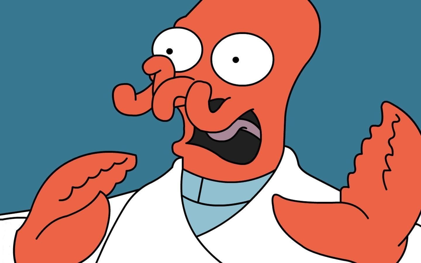 adult, happiness, Zoidberg, women, lifestyles, males, 720P, men, Futurama, blue, body part, red, teenager, cartoon, positive emotion, emotion, child, people, HD Wallpaper