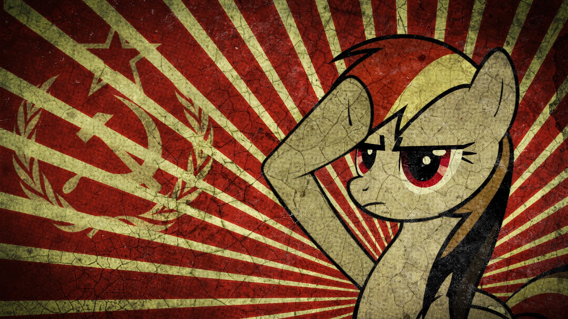 digital, dirty, human Face, wall - building feature, representation, friendship is magic, 1080P, indoors, art and craft, striped, facial Expression, red, HD Wallpaper