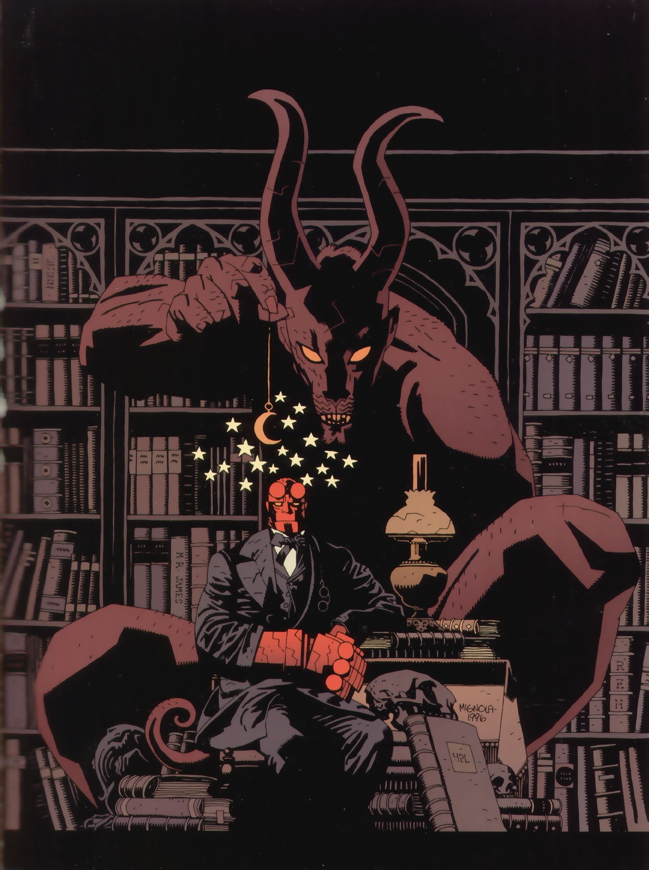 720P, hellboy, animals, x, comics, horses, art, dark, hd, horse, Phone HD Wallpaper