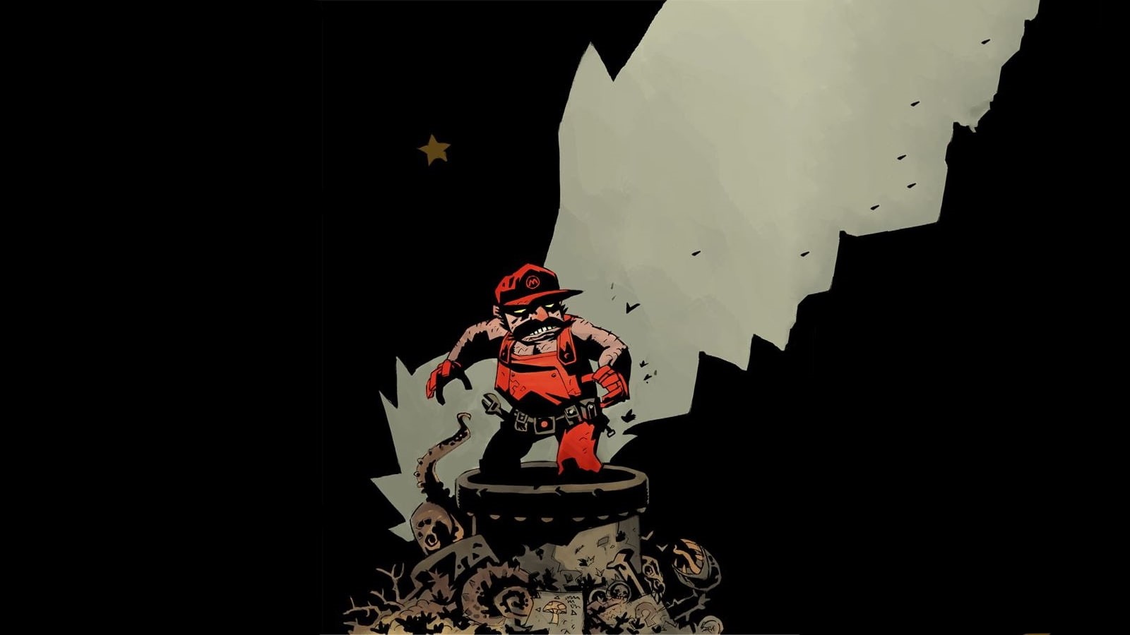 hellboy, hd, 720P, video games, mario, HD Wallpaper