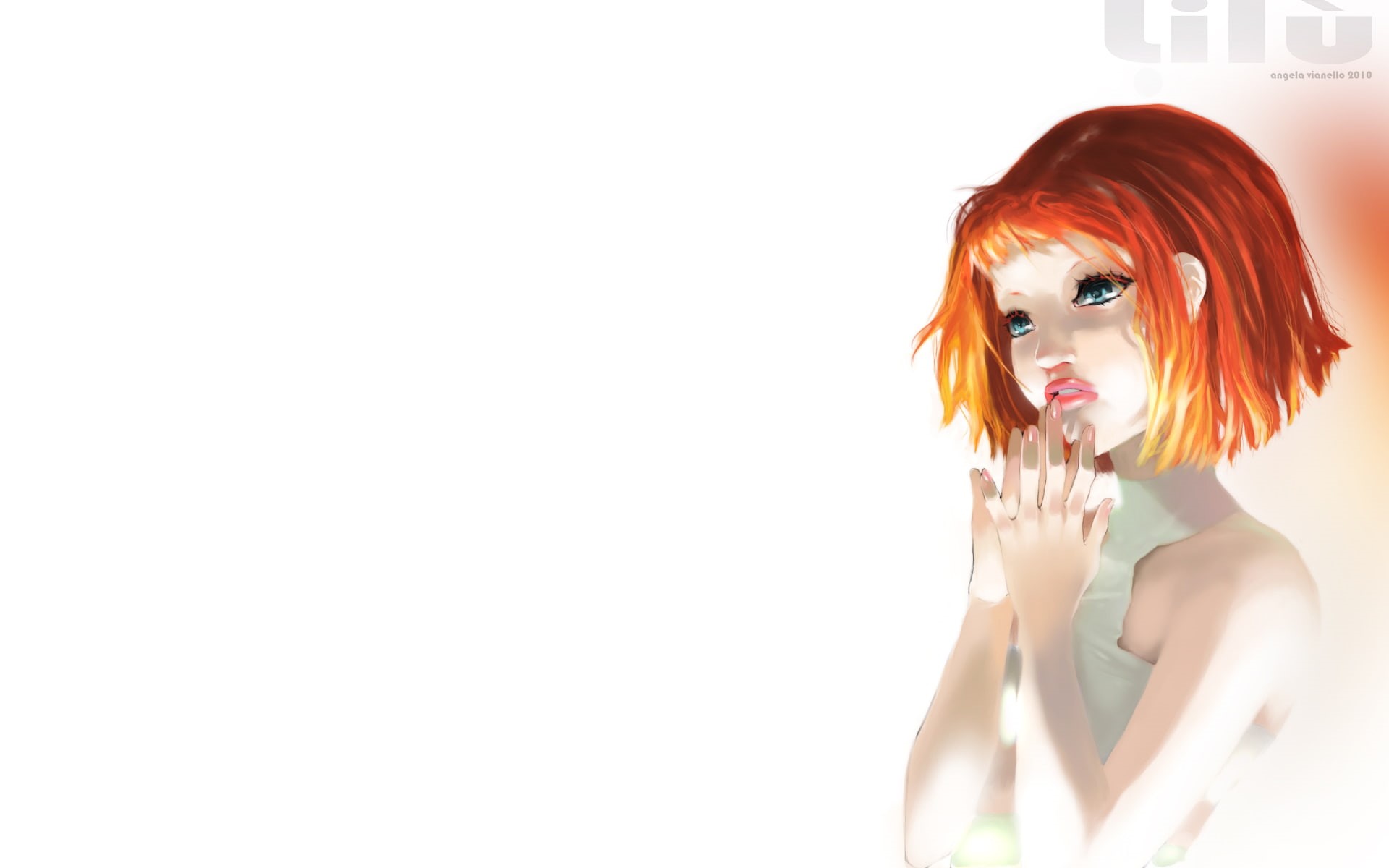 brown, illustration, lilu, girl, beige, digital/artwork, fifth, white, the, element, drawing, hd, 1080P, HD Wallpaper