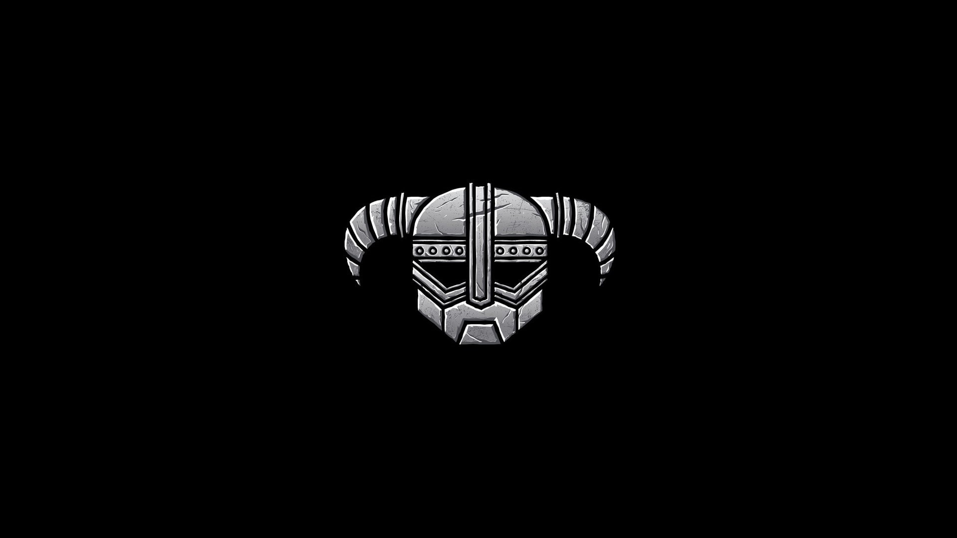solid, simple, minimalistic, art, scrolls, simplistic, hd, dovakhiin, 1080P, Abstract, scroll, elder, Black, rpg, HD Wallpaper