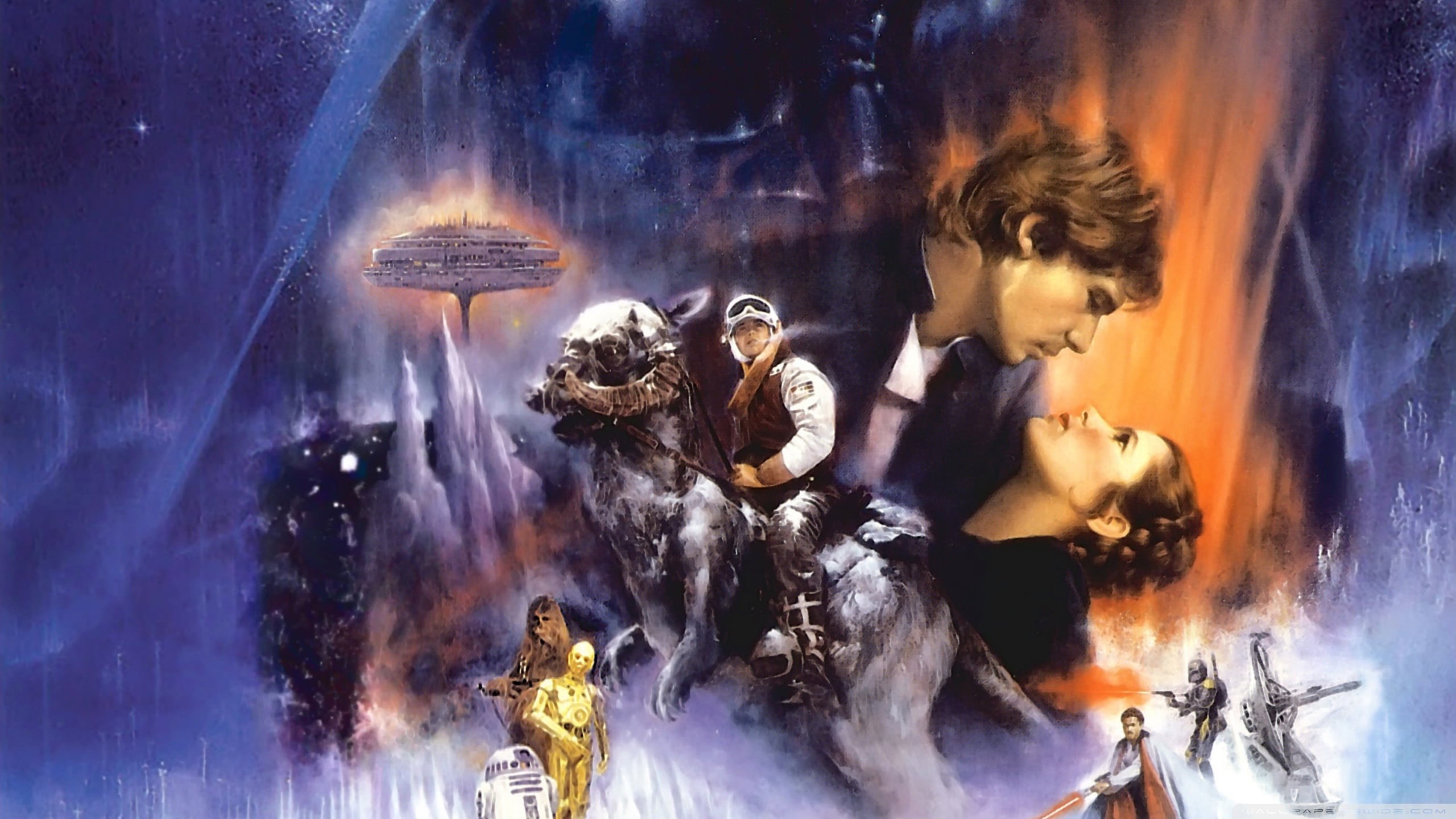 Luke Skywalker, science fiction, Leia Organa, Boba Fett, Lando Calrissian, George Lucas, Han Solo, C-3PO, space, Star Wars, The Empire Strikes Back, movies, HD Wallpaper