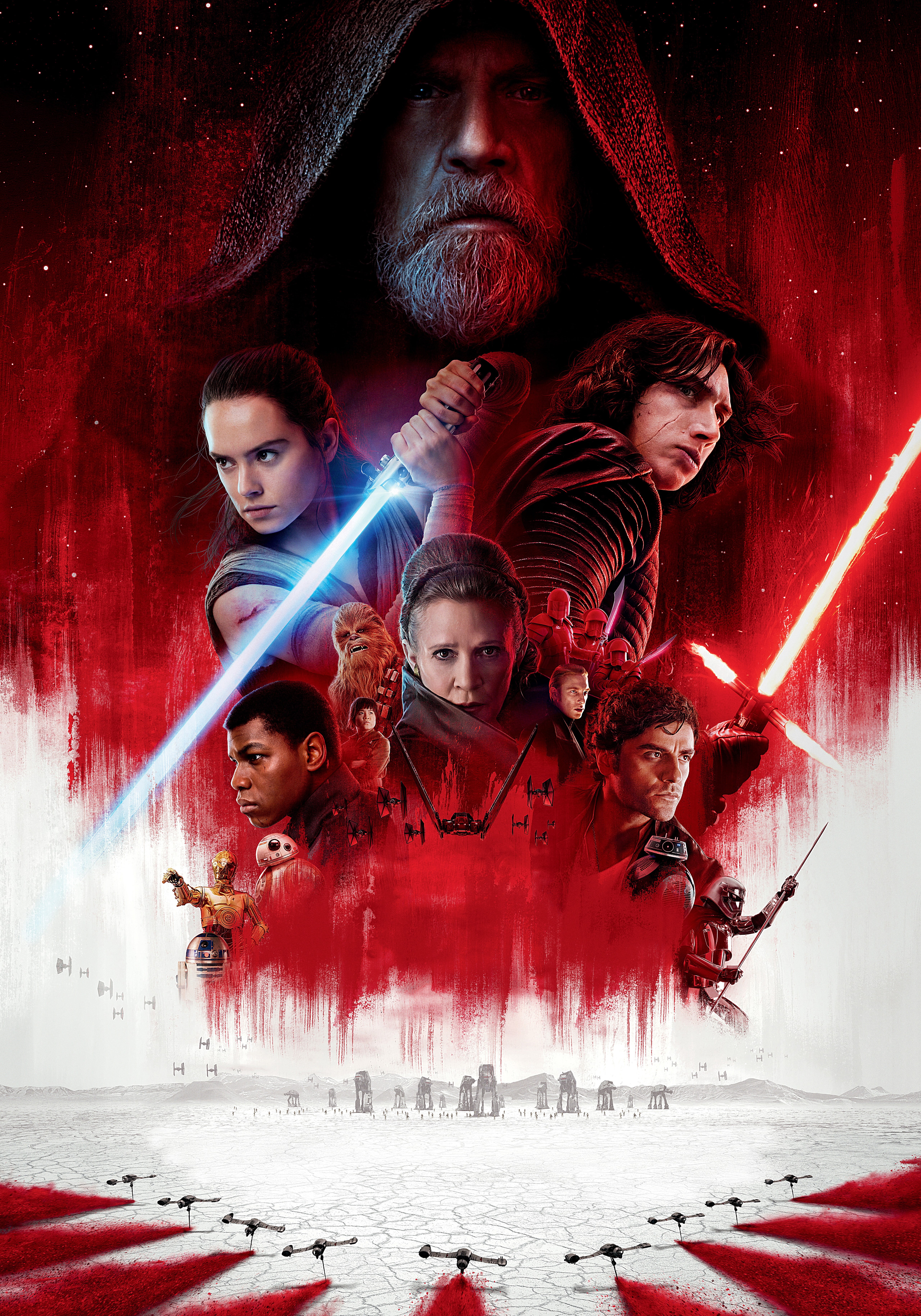 5K, Kylo Ren, Princess Leia Organa, 4K, Star Wars: The Last Jedi, Rose Tico, Poe Dameron, Maz Kanata, Lieutenant Connix, Captain Phasma, R2-D2, General Hux, Phone HD Wallpaper