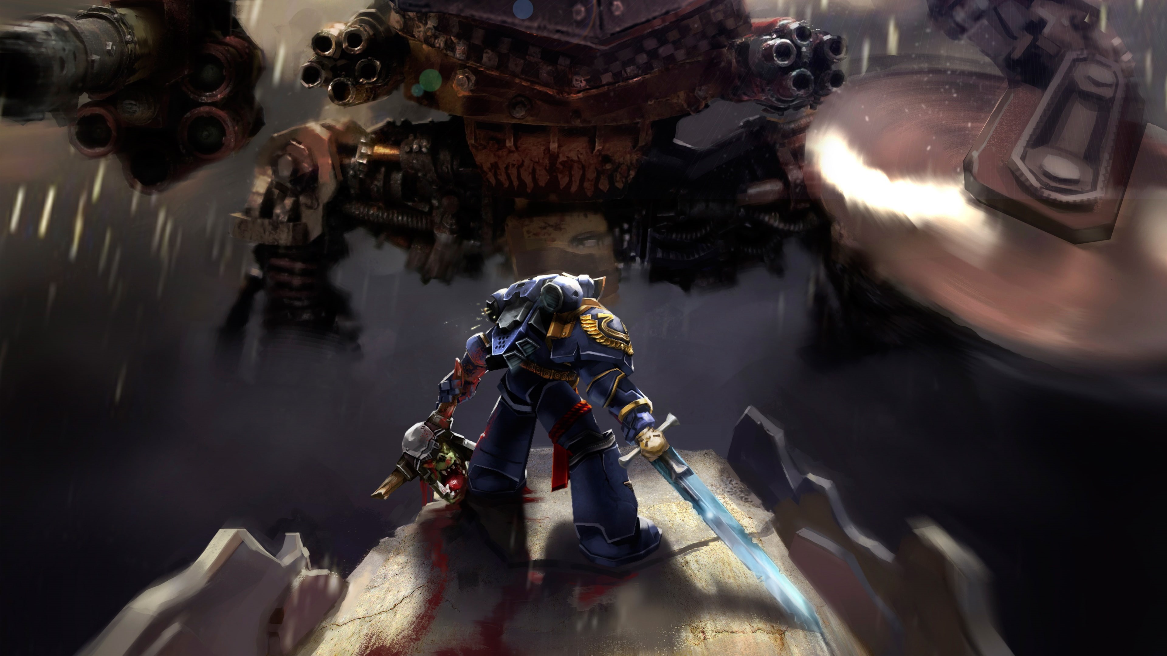40000, Space, Ultramarines, 4K, Warhammer, Marine, HD Wallpaper