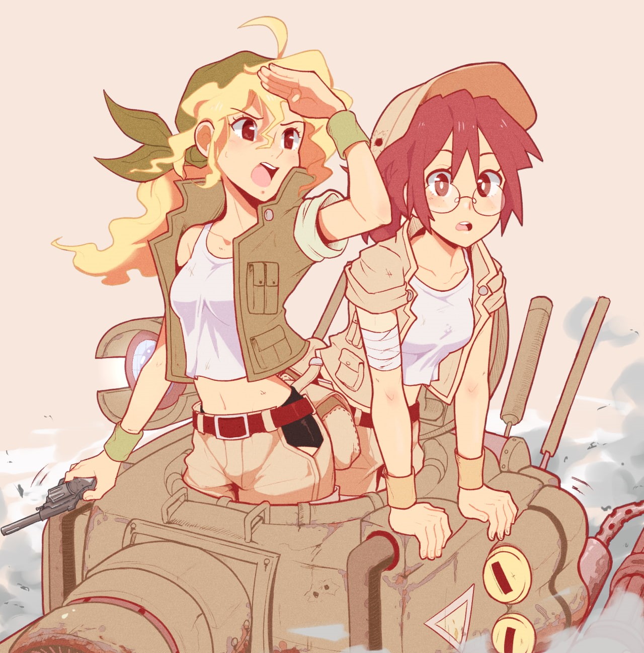 Eri Kasamoto, tank, 720P, Metal Slug, Fio Germi, Phone HD Wallpaper