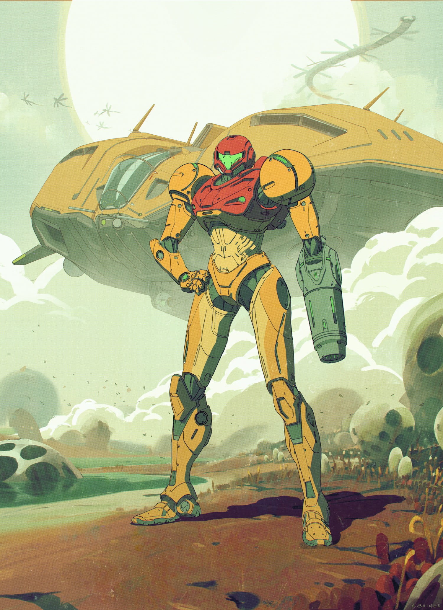 Metroid, Samus Aran, digital art, 1080P, video games, artwork, portrait display, Phone HD Wallpaper