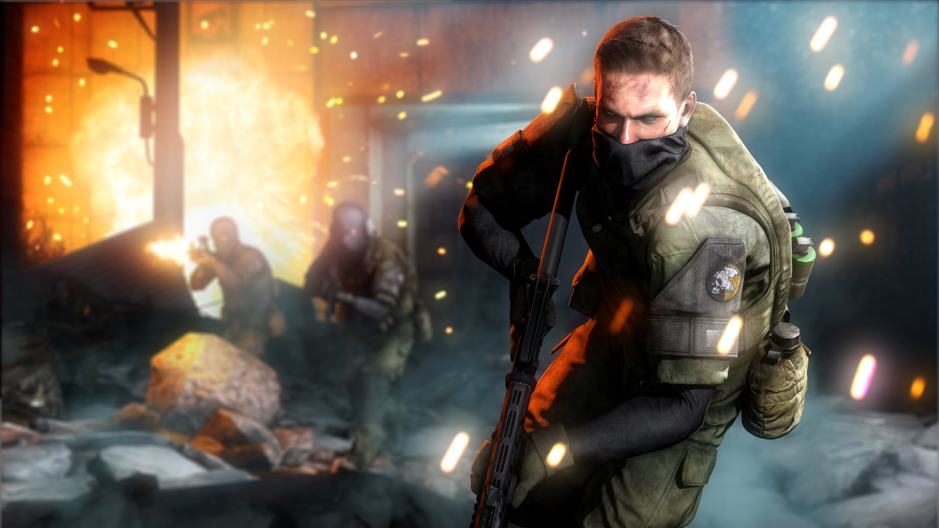 stage, waist up, fan art, front view, Metal Gear Solid V: The Phantom Pain, soldier, men, digital, rock music, safety, one person, music, mgs, government, HD Wallpaper
