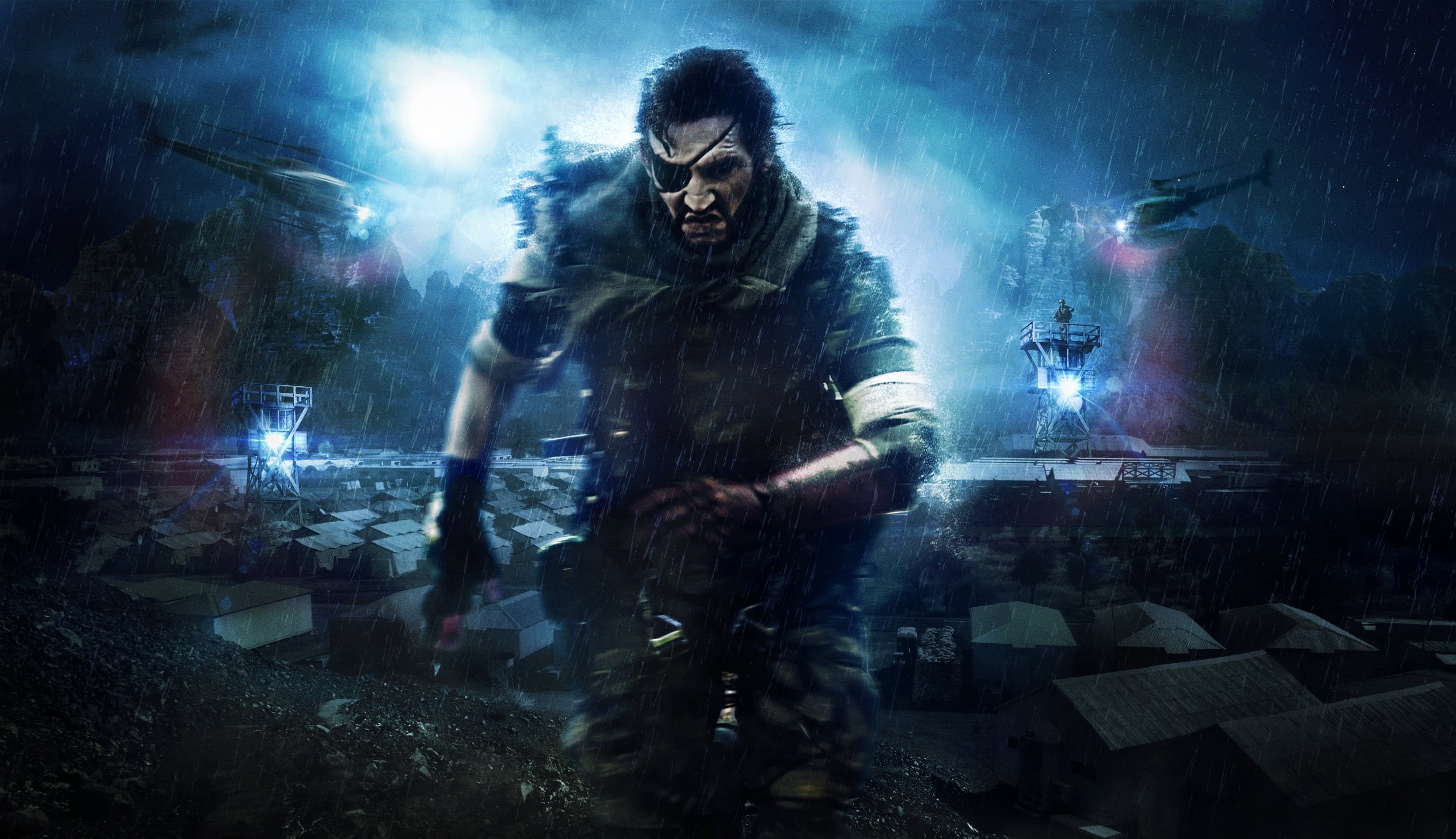 big boss, bizarre, cosplay, mgs, one Person, spooky, front view, performance, night, Metal Gear Solid V: Ground Zeroes, metal, evil, crime, fear, people, HD Wallpaper