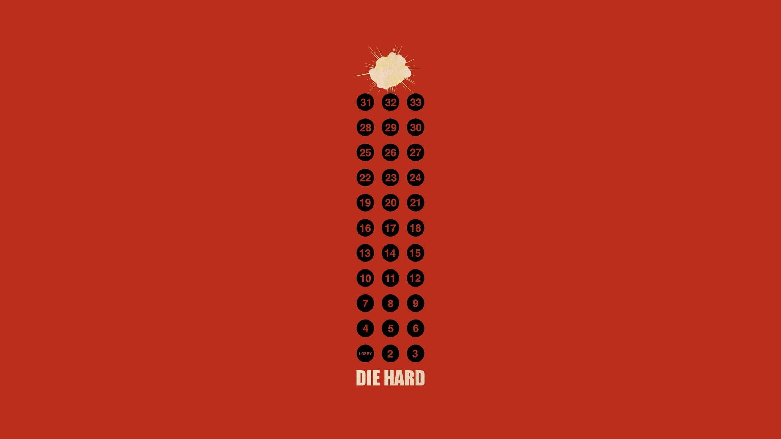 minimalism, movies, 2K, artwork, Die Hard, HD Wallpaper