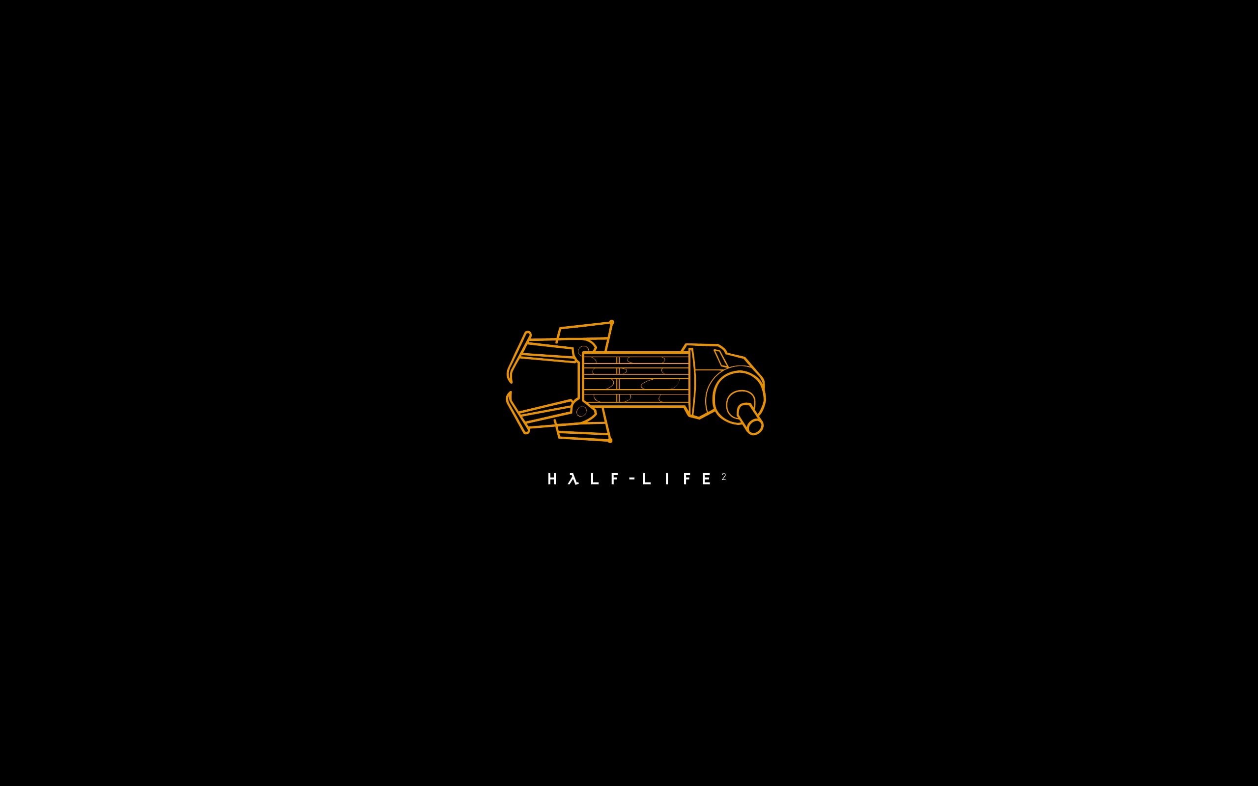 logo, 2K, art, gravity gun, half-life 2, HD Wallpaper