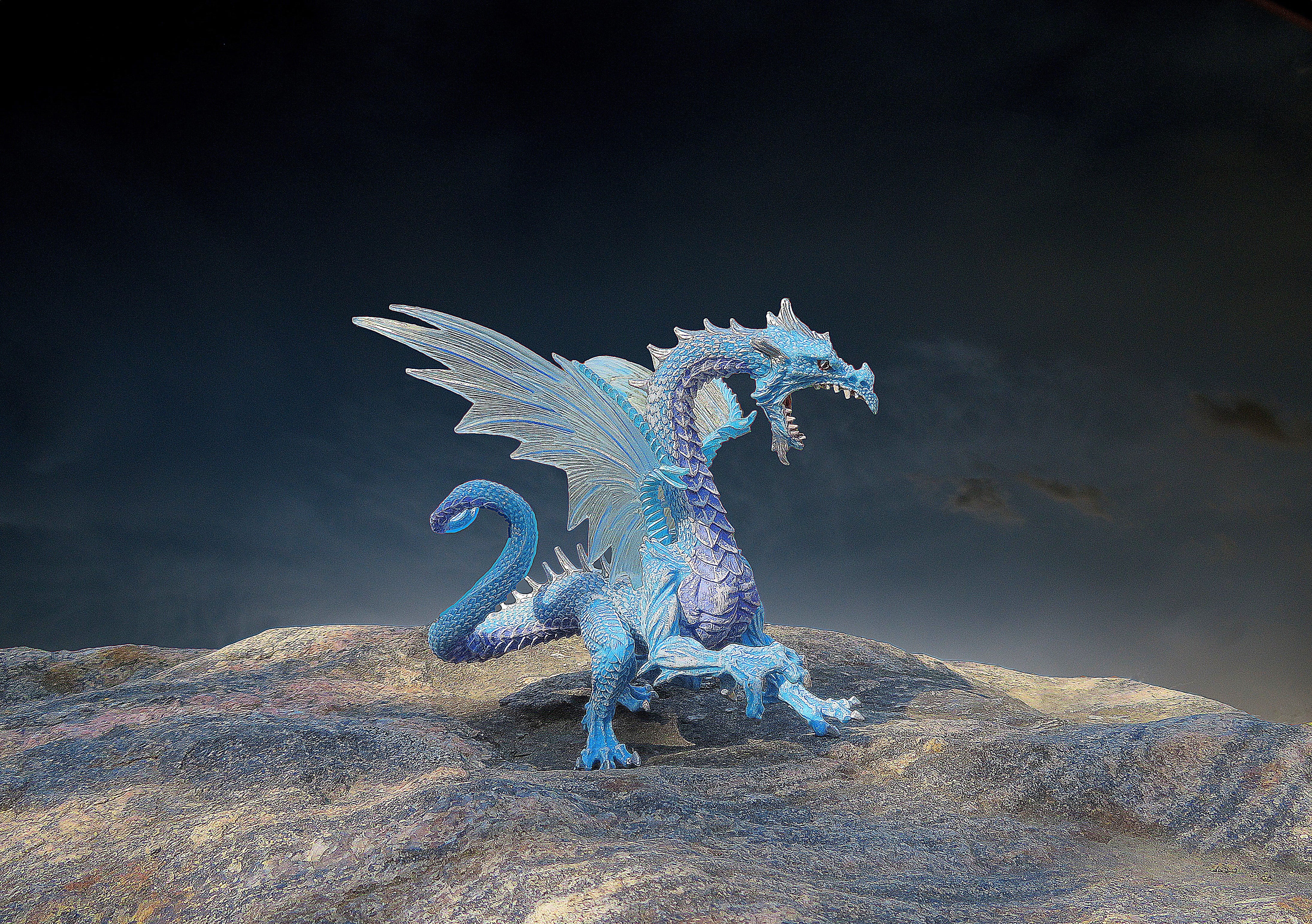 dragon, animal wildlife, water, art and craft, dinosaur, land, wings, figure, predator, representation, fantasy, extinct, monster, flying, underwater, purple, HD Wallpaper