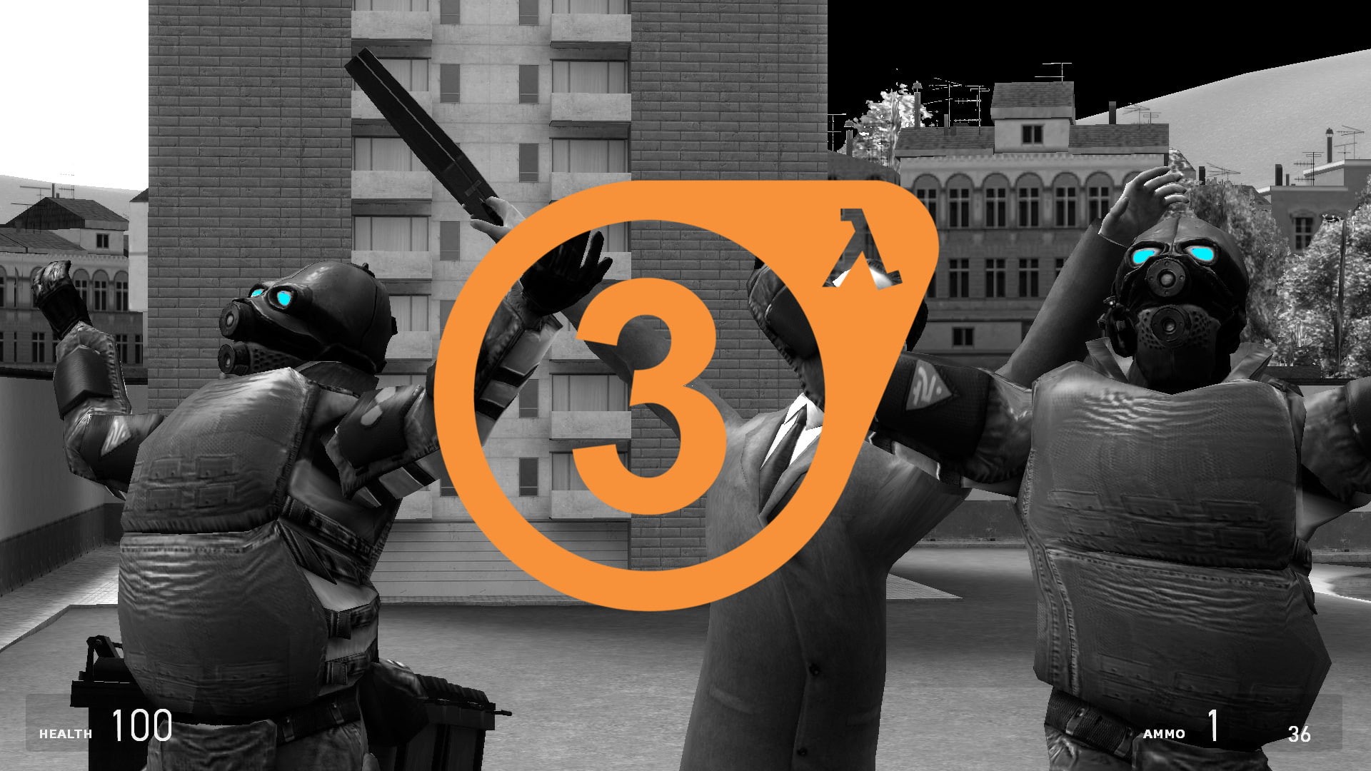 people, G-Man, three quarter length, communication, architecture, Half-Life, photography themes, text, rear view, group of people, Half-Life 2, 1080P, HD Wallpaper