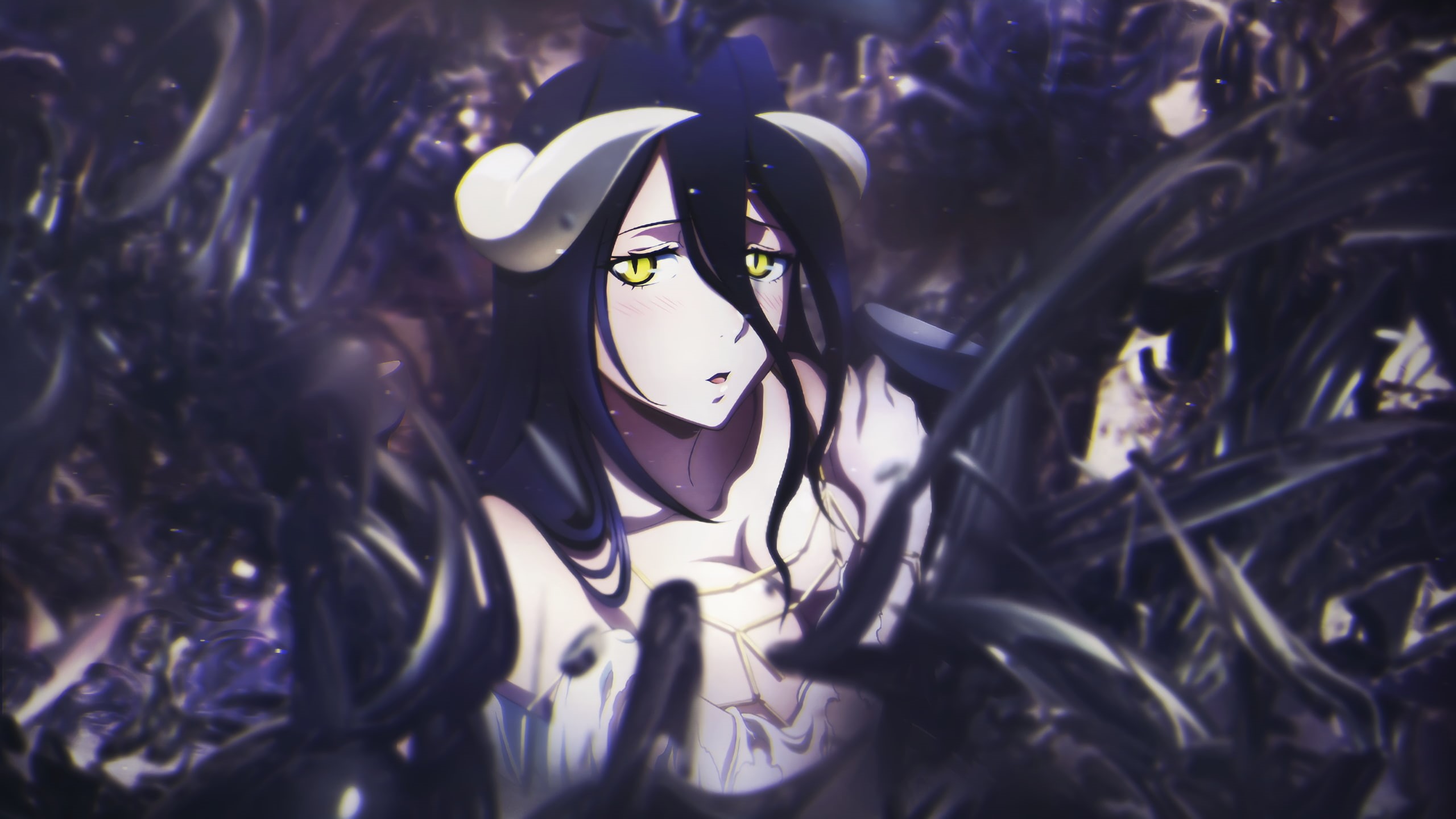 Overlord, Albedo (Overlord), 2K, Anime, HD Wallpaper