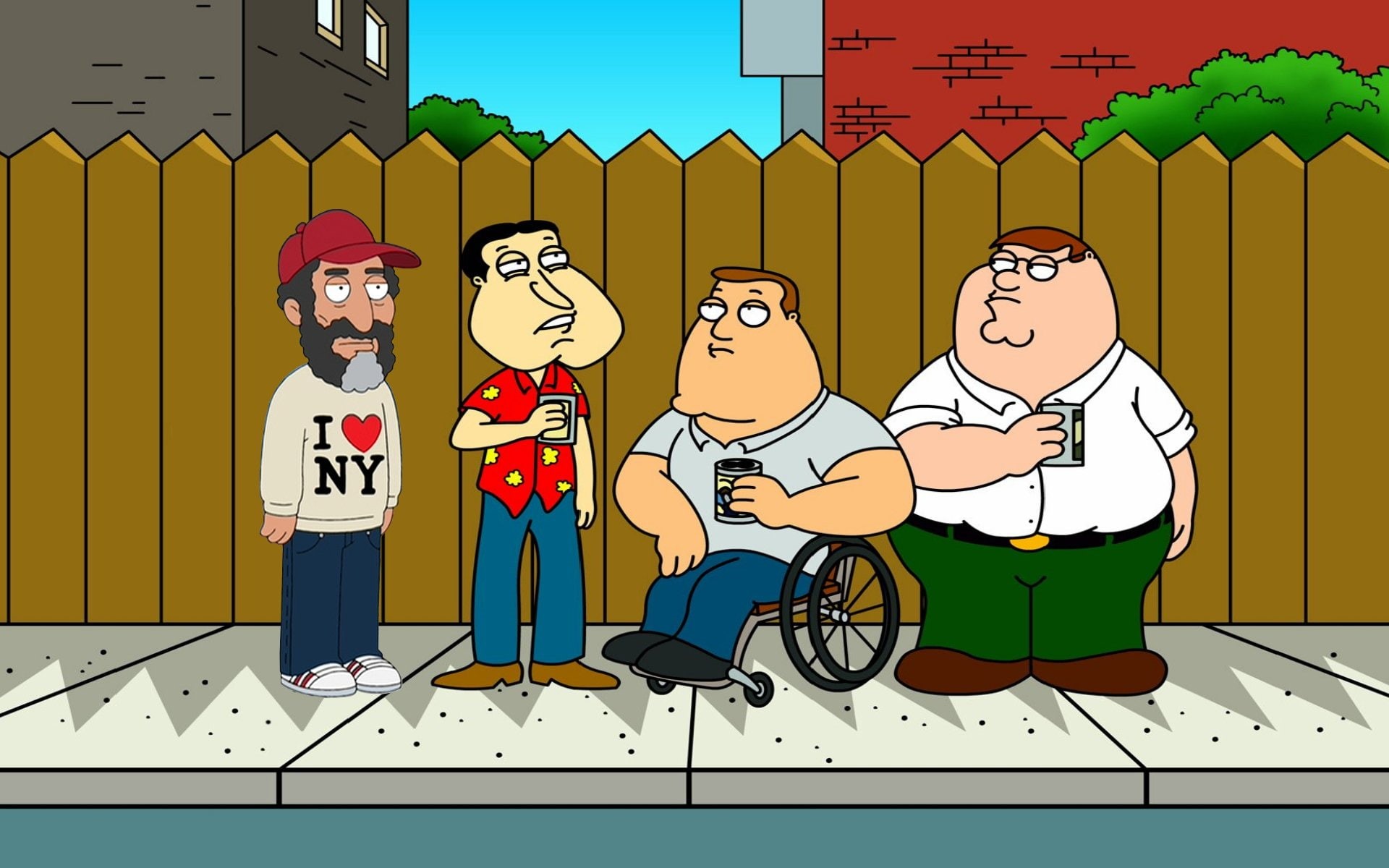 boys, Family Guy, women, people, childhood, child, fun, cartoon, food, males, adult, Peter Griffin, mammal, offspring, TV Show, two people, food and drink, HD Wallpaper