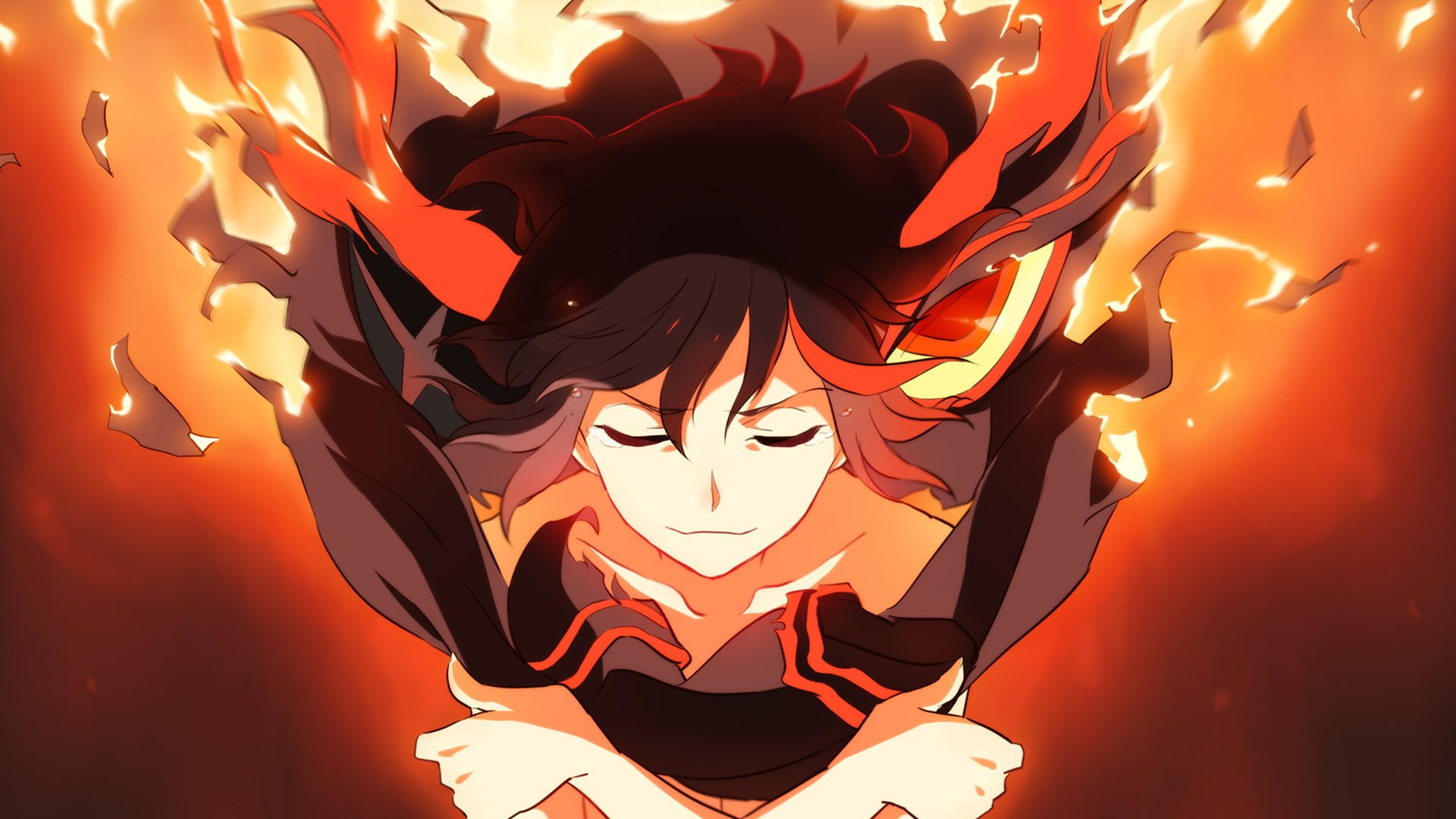 representation, anime girls, art and craft, human representation, lighting equipment, orange color, pattern, illuminated, close-up, indoors, mammal, sky, HD Wallpaper