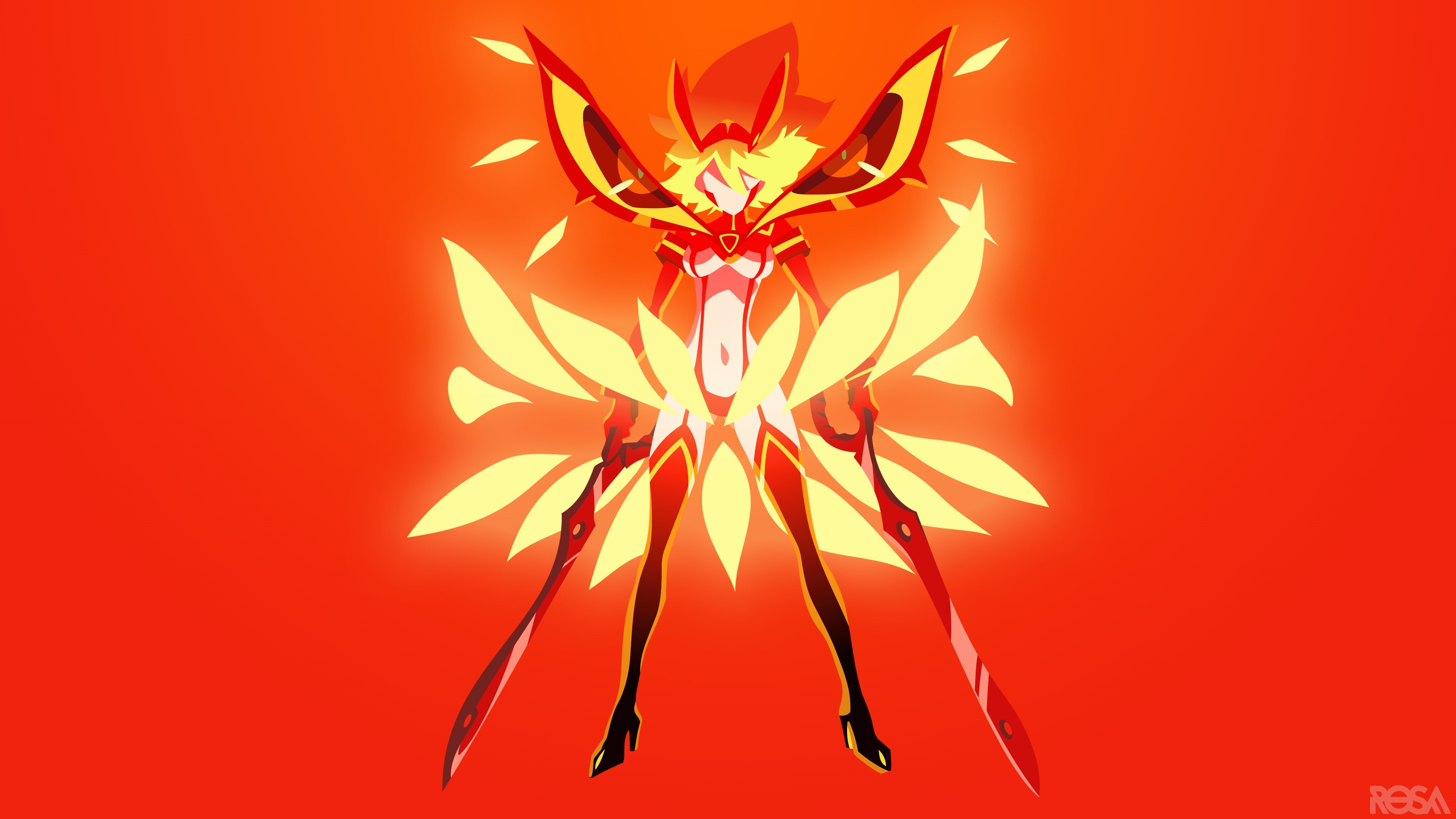beauty in nature, flower head, close-up, flowering plant, orange color, no people, indoors, fragility, Matoi Ryuuko, 4K, orange background, nature, colored background, HD Wallpaper