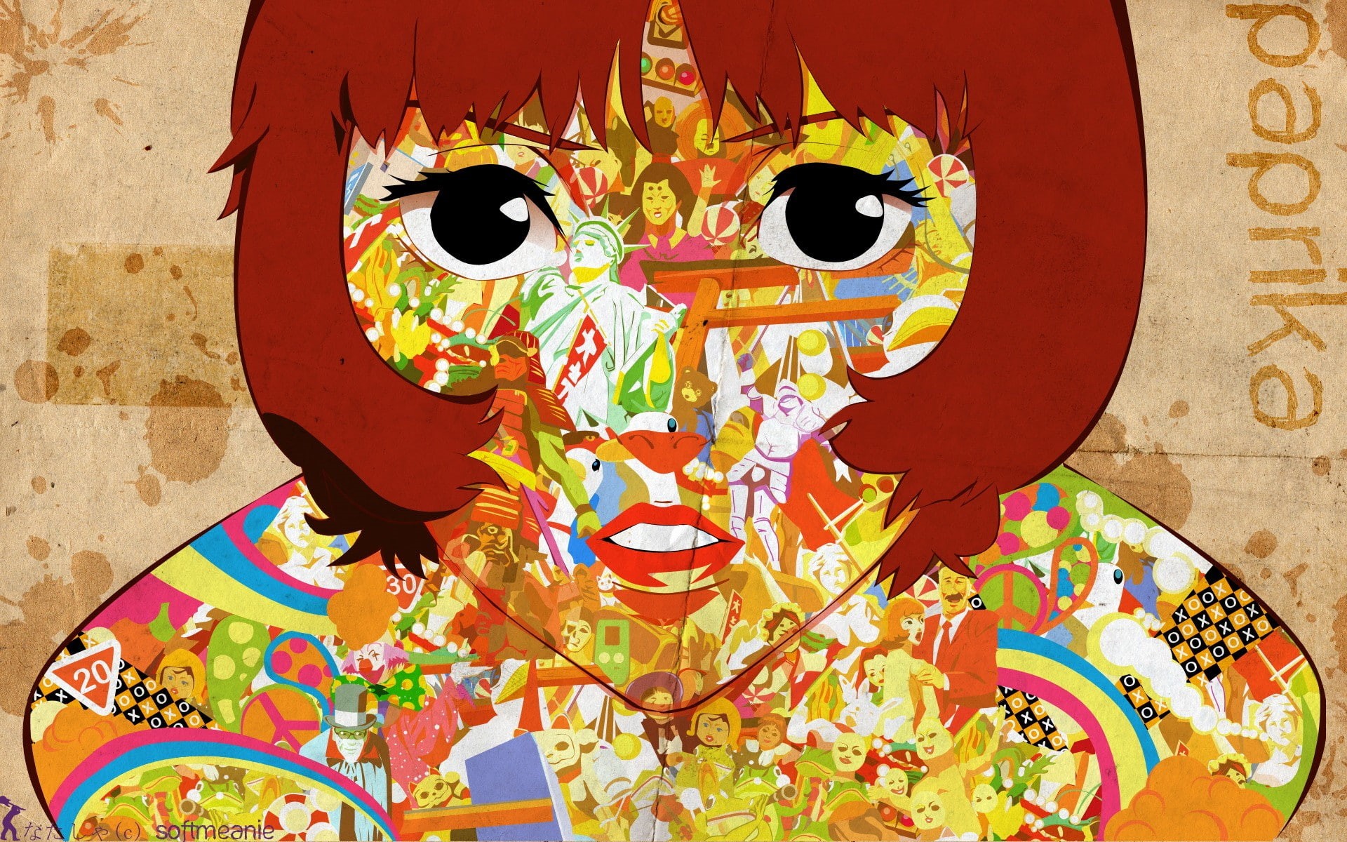 anime girls, wall - building feature, mural, chinese new year, religion, art and craft, day, representation, belief, no people, human representation, Paprika (movie), HD Wallpaper