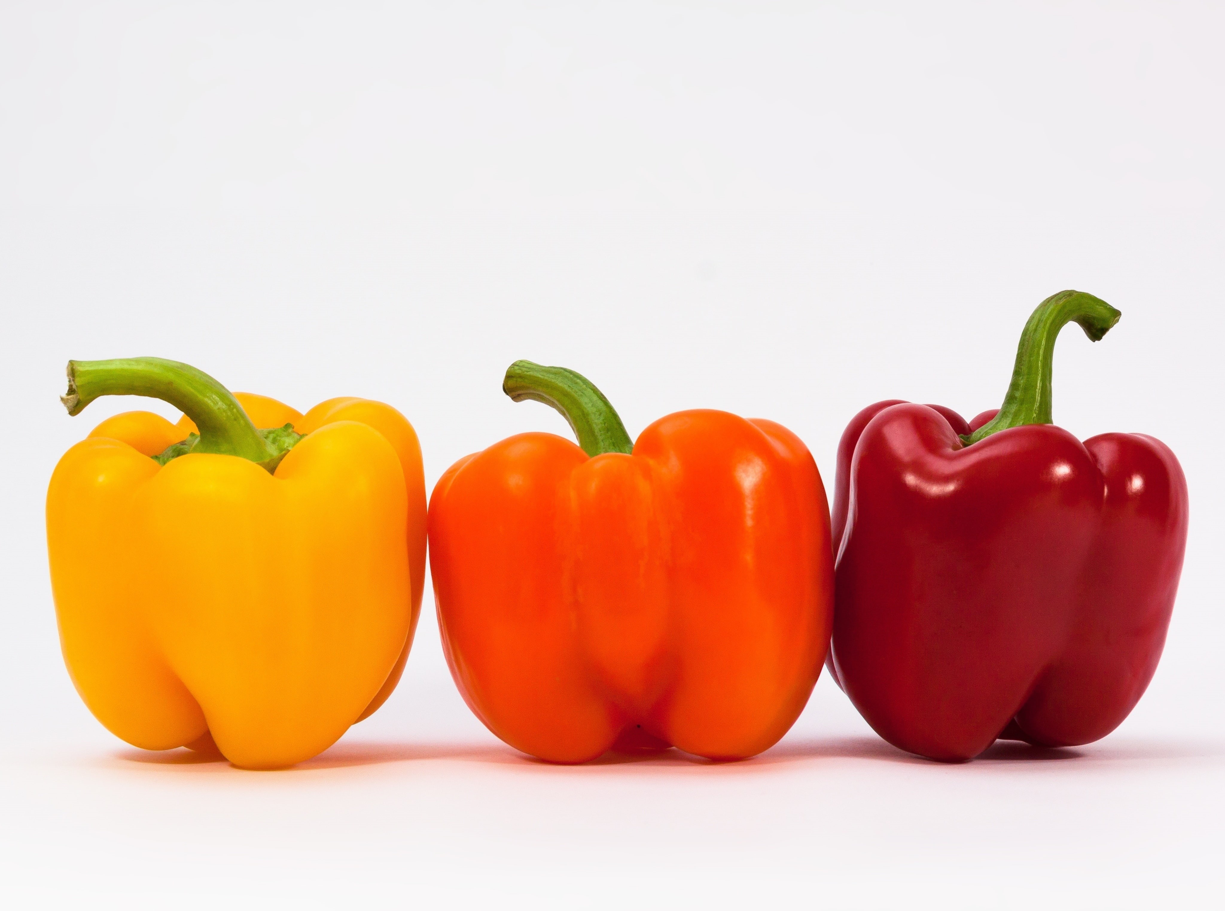 plant stem, Kitchen, ingredients, Orange, no people, delicious, Food and Drink, red, ripe, group of objects, yellow bell pepper, spice, bell pepper, sweetpeppers, HD Wallpaper