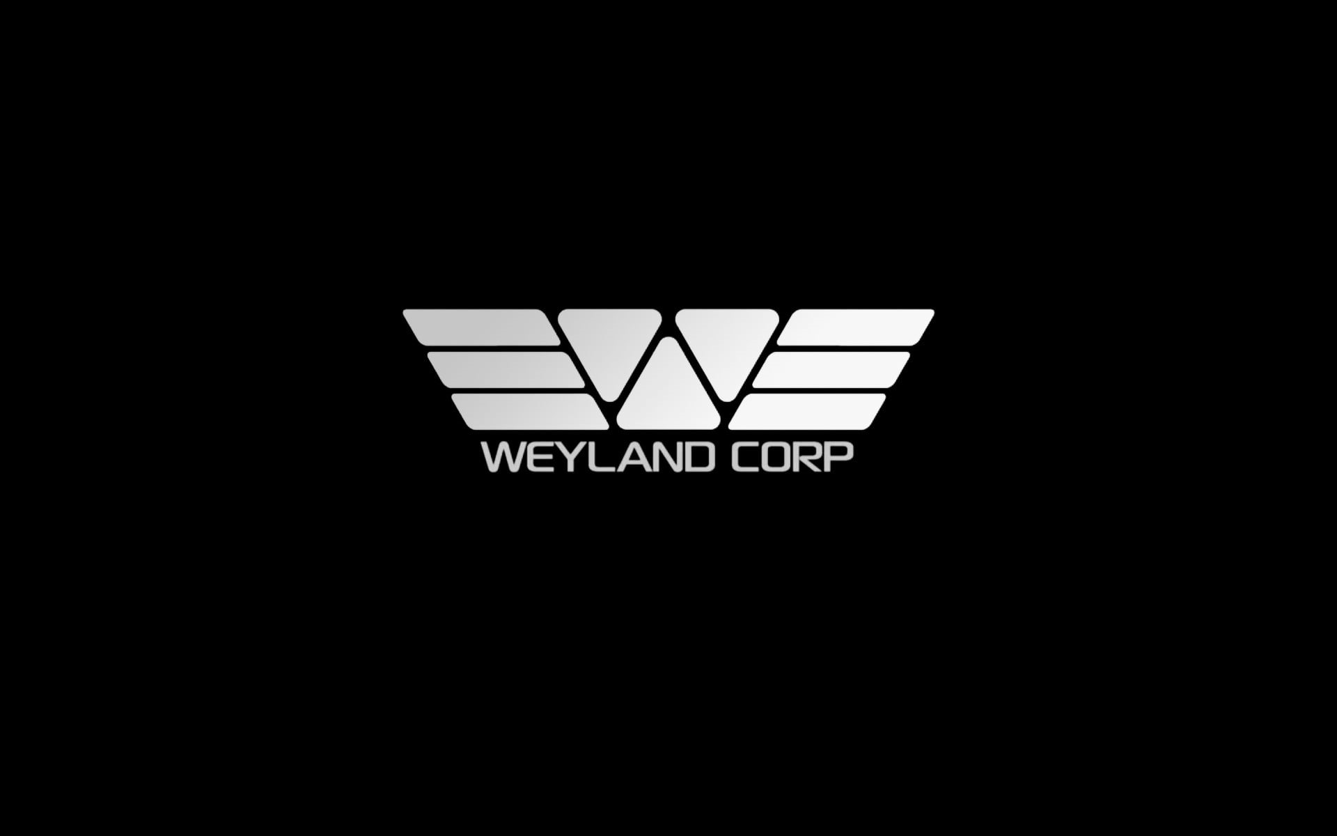 indoors, night, low angle view, no people, information, film industry, information sign, communication, dark, text, logo, Weyland Corporation, Alien (movie), HD Wallpaper