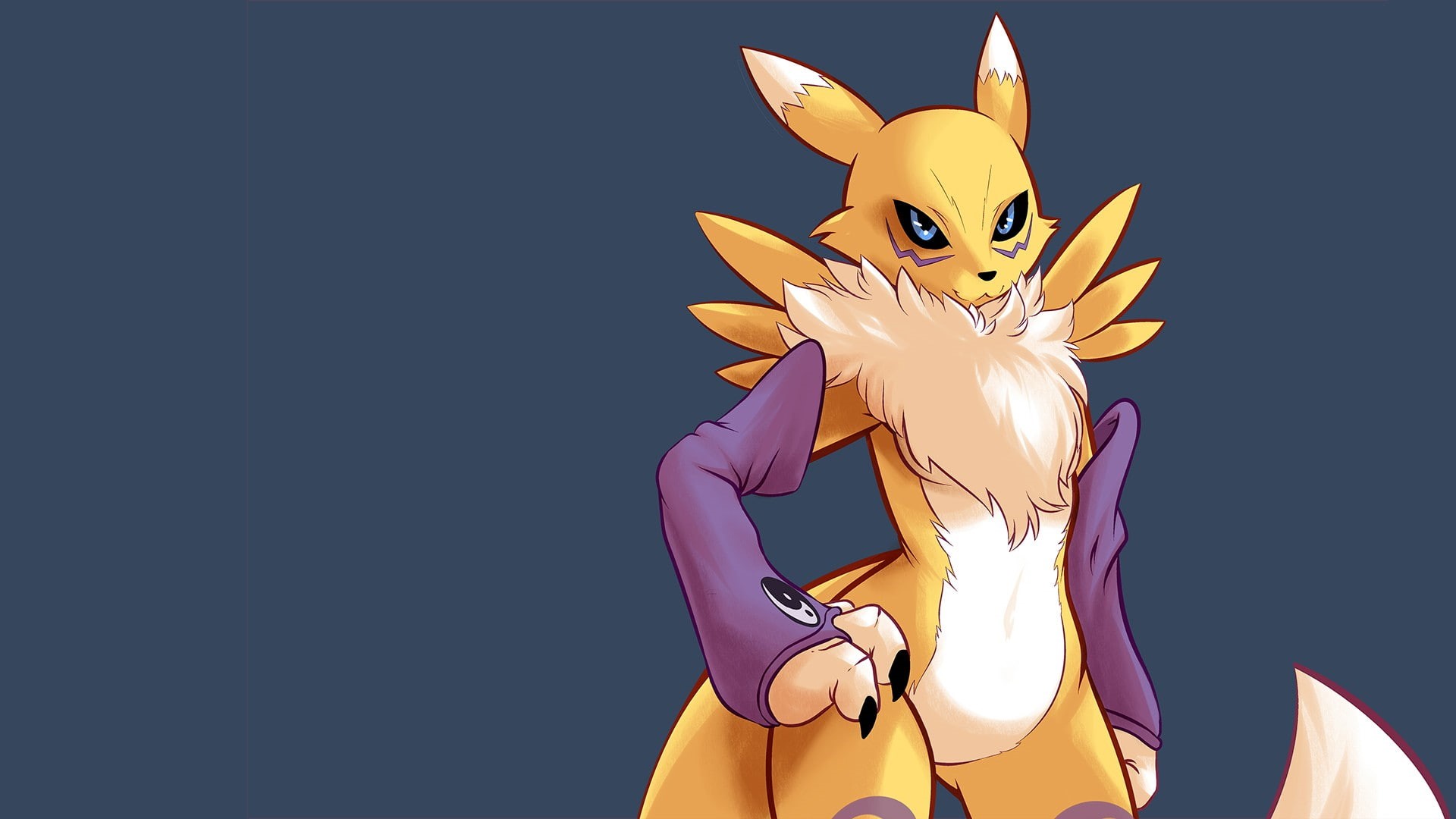 studio shot, copy space, beautiful woman, Renamon, representation, one person, women, young adult, easter, adult, mammal, sky, flowering plant, yellow, HD Wallpaper