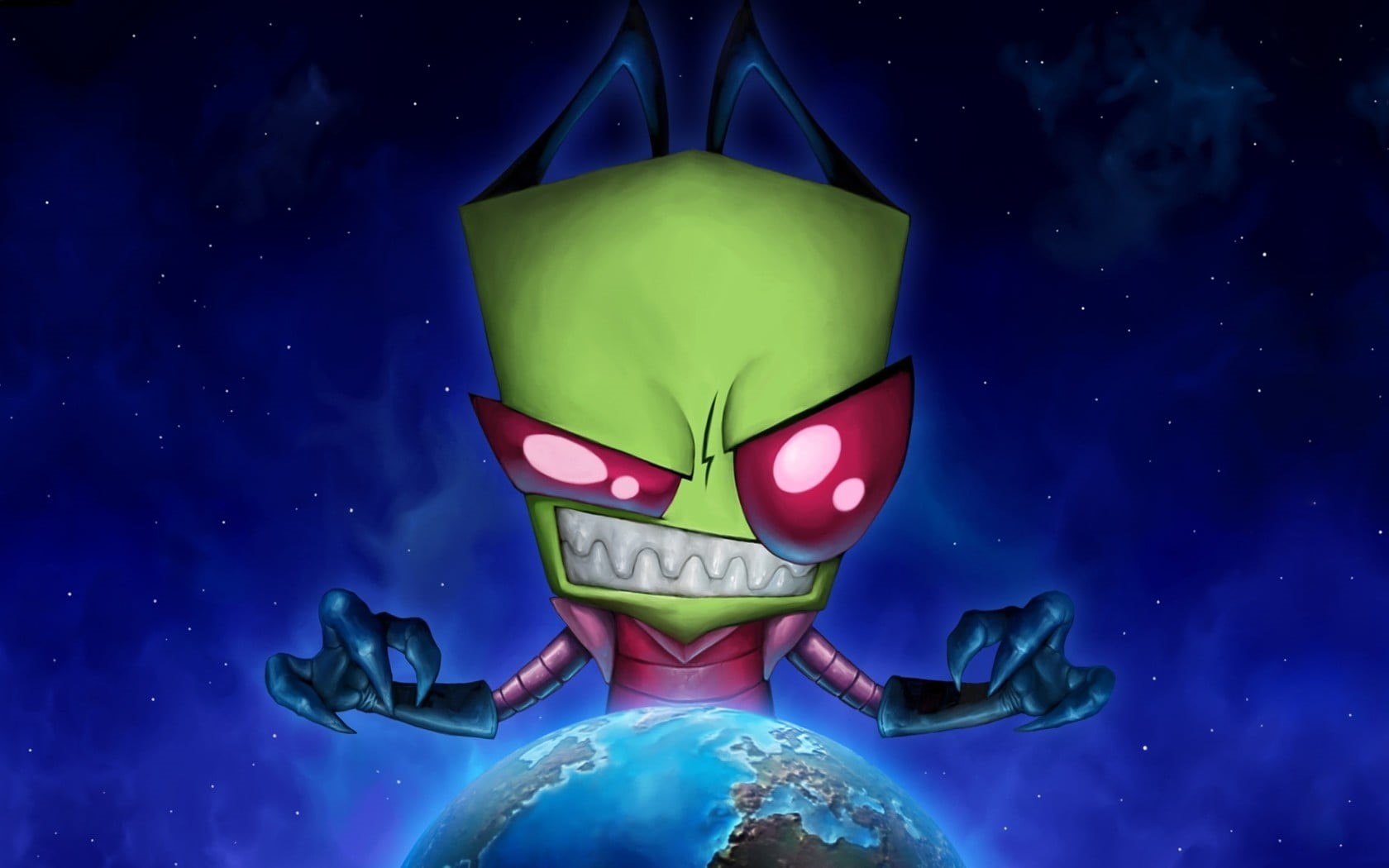 Earth, space, business, sea, males, digital composite, Invader Zim, universe, nature, astronomy, digital art, outdoors, face, adventure, planet, star - space, HD Wallpaper