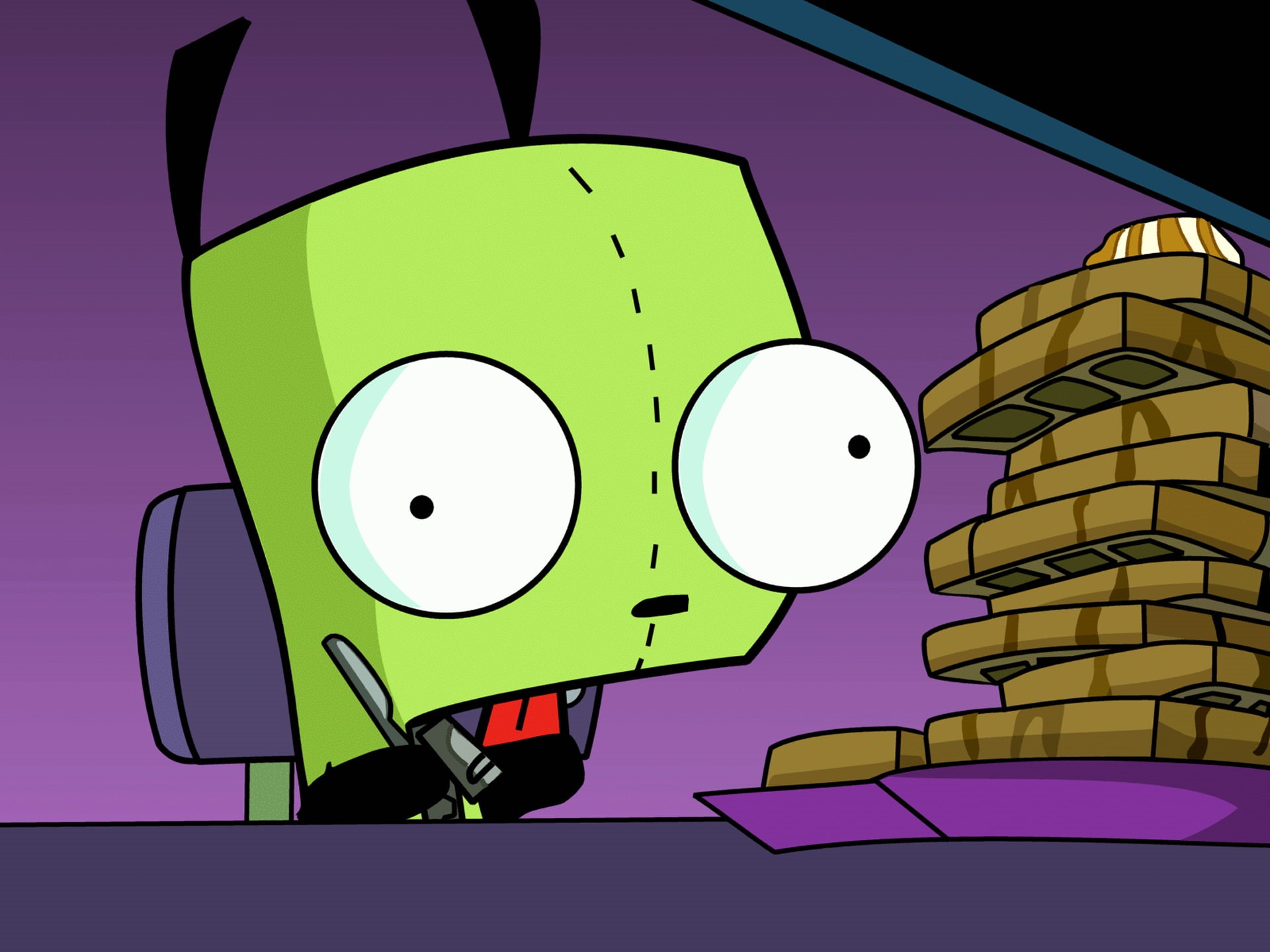 1080P, zim, invader, waffles, gir, HD Wallpaper