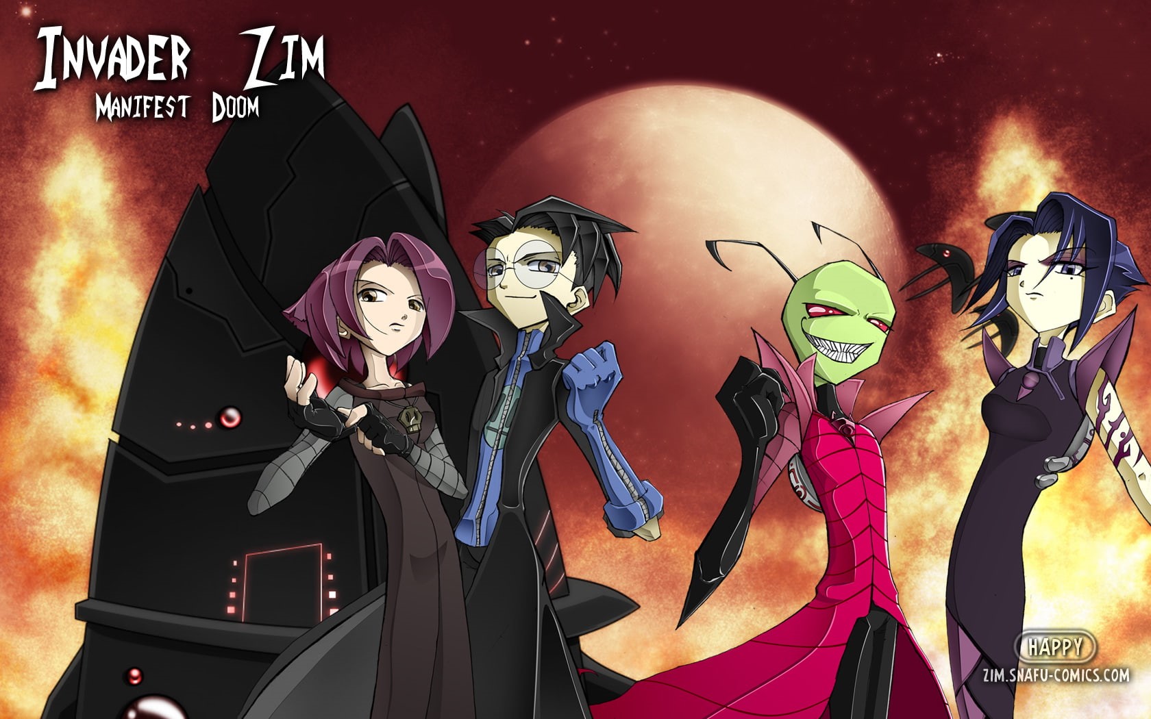 hd, cartoon/comic, zim, invader, 720P, paper, wall, HD Wallpaper