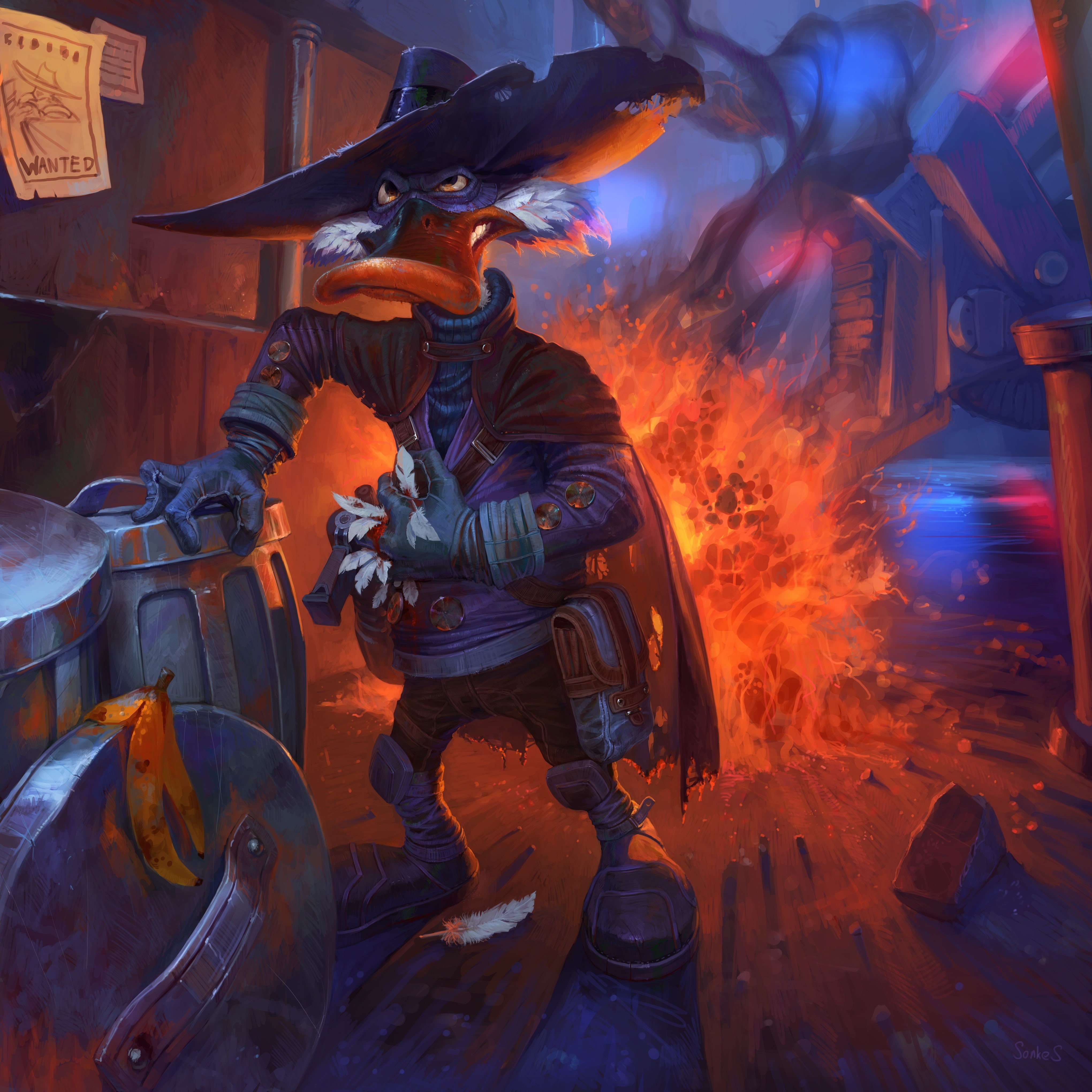 Black Cloak, Ivan Smirnov, 4K, Darkwing Duck, Phone HD Wallpaper