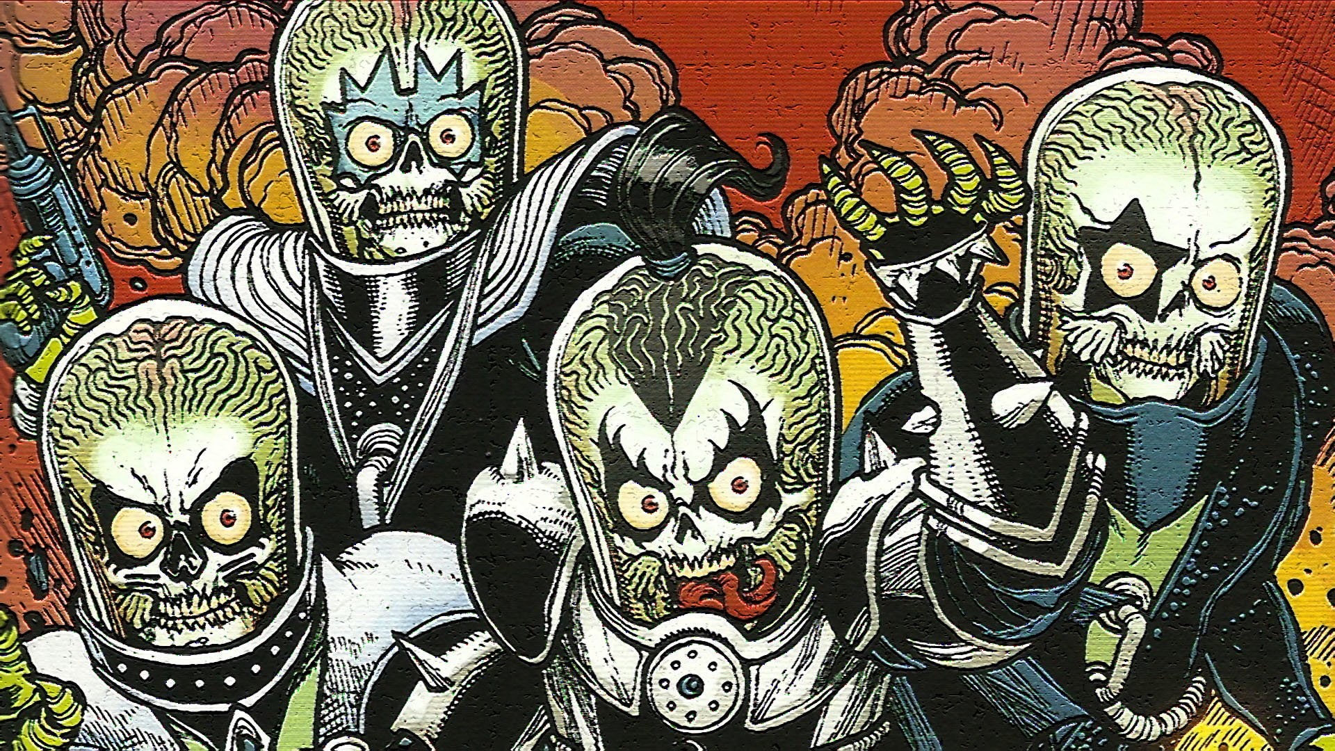 Mars Attacks Kiss, Comics, 1080P, HD Wallpaper