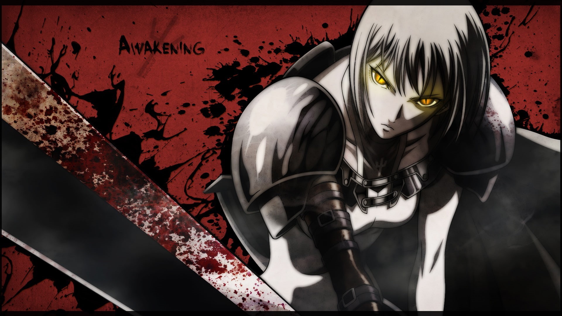 anime, Claymore (anime), blood, 1080P, anime girls, Synceed, Clare, HD Wallpaper