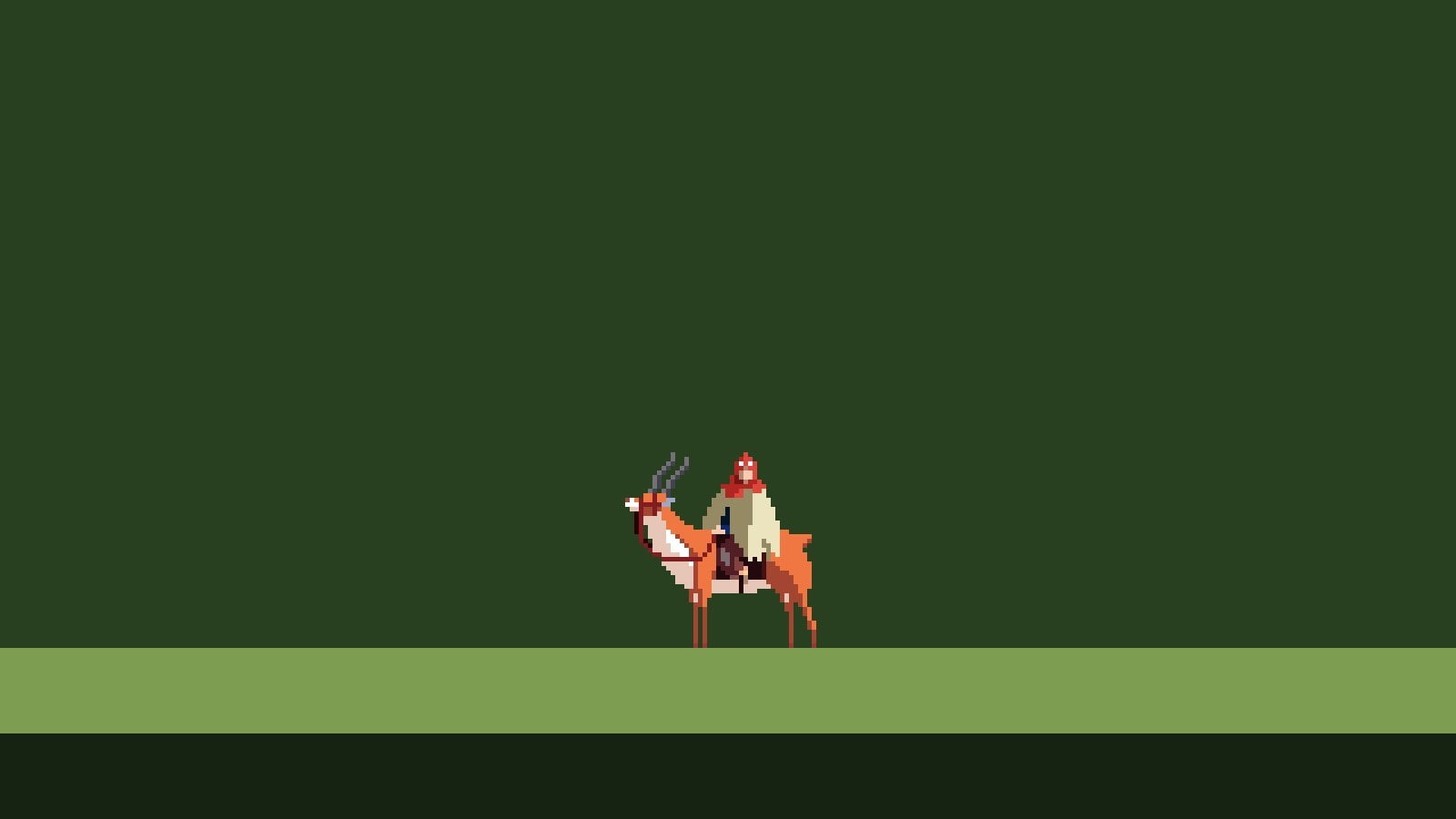 720P, Pixel Art, Studio Ghibli, Ashitaka, HD Wallpaper