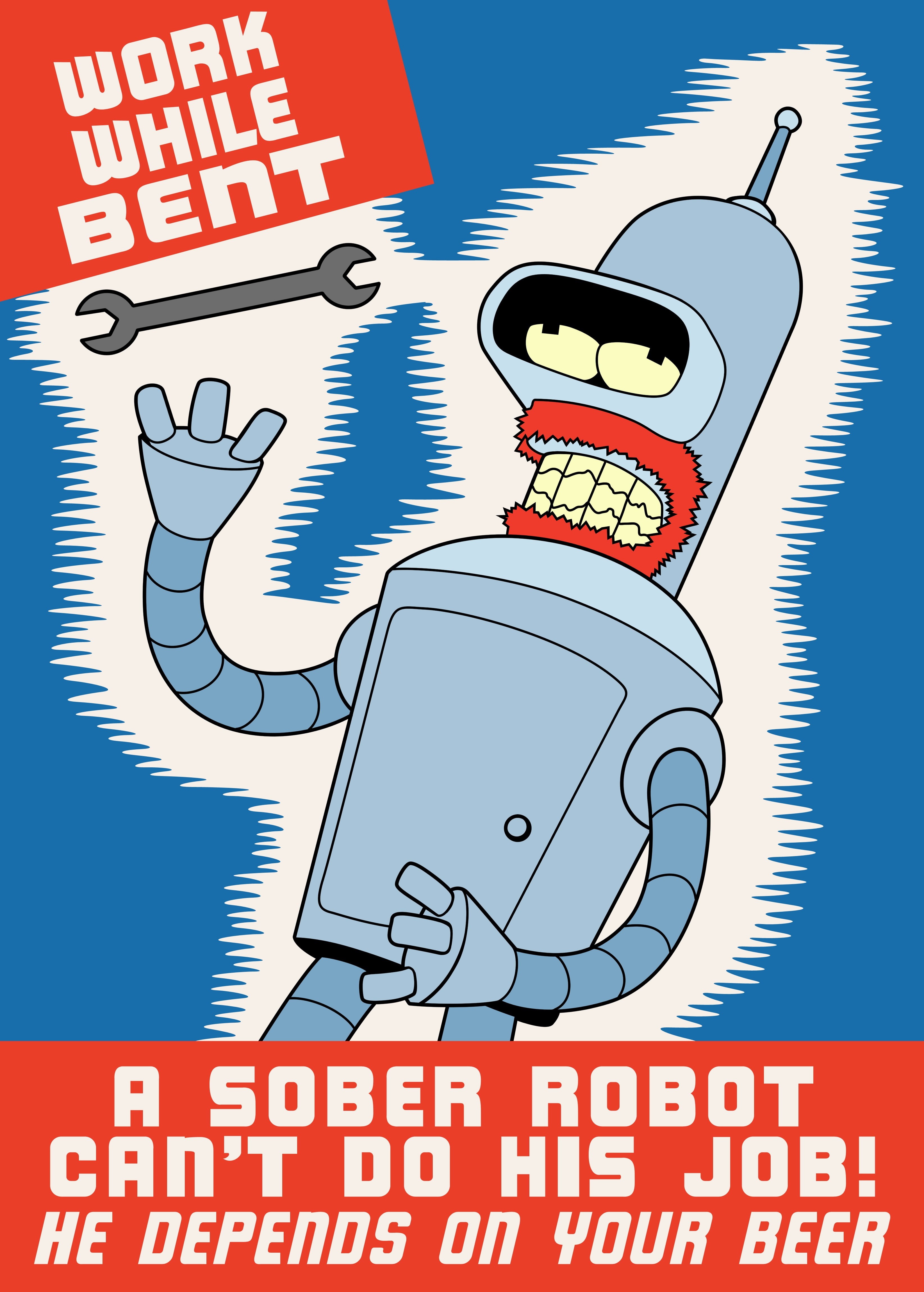 wireless technology, Futurama, internet, men, red, emotion, people, sign, human body part, illustratiopn, 4K, Bender, adult, connection, technology, sober, Phone HD Wallpaper