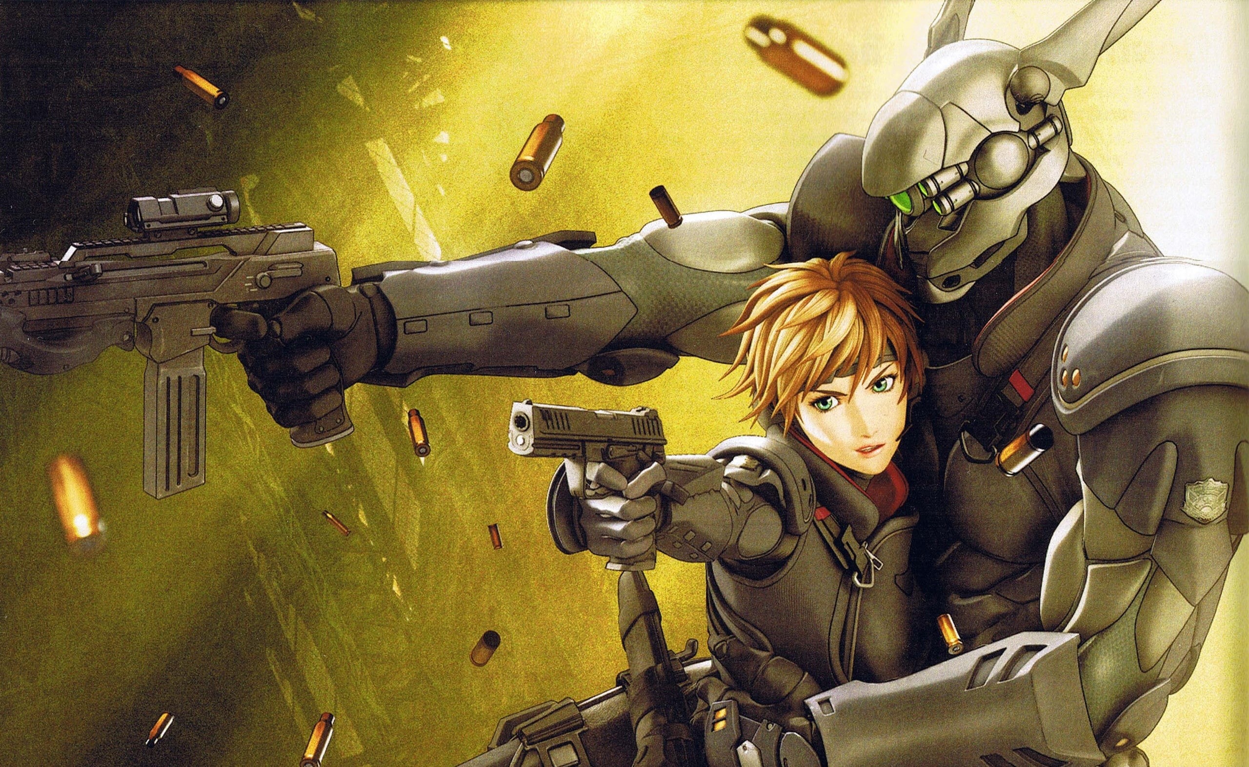women, lifestyles, leisure activity, aiming, hair, adult, technology, blonde, female, long hair, appleseed, indoors, weapon, Machina, 2K, gun, HD Wallpaper