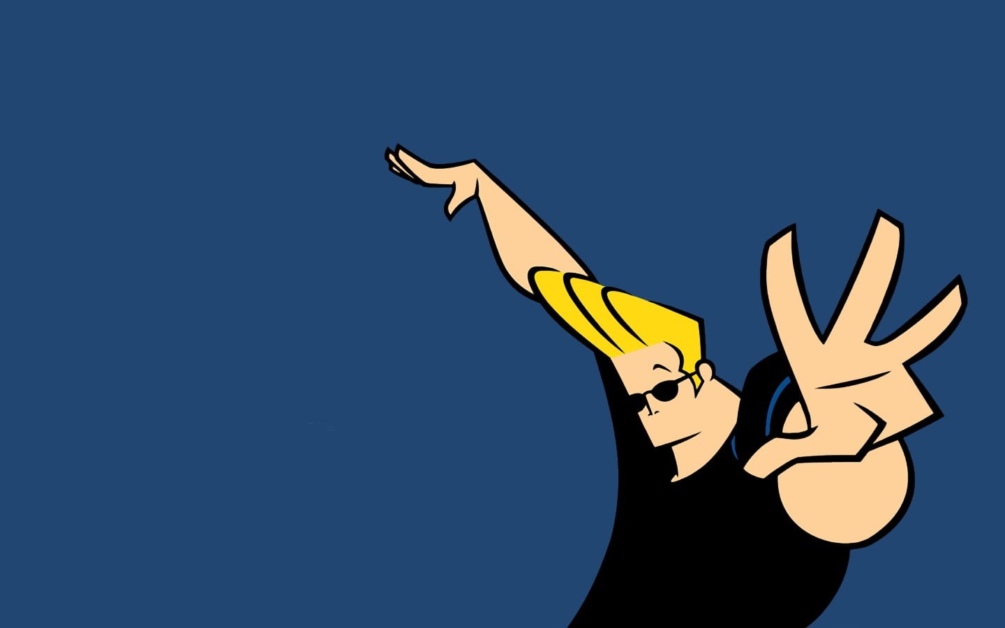 johnny, gesturing, rock music, finger, sign language, silhouette, human hand, music, representation, human body part, one person, thumb, blue, showing, HD Wallpaper