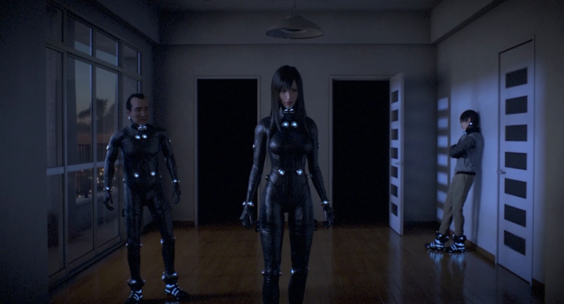 horror, spooky, GANTZ:O, young women, full length, indoors, night, walking, young adult, front view, digital composite, aggression, 1080P, dark, adult, HD Wallpaper